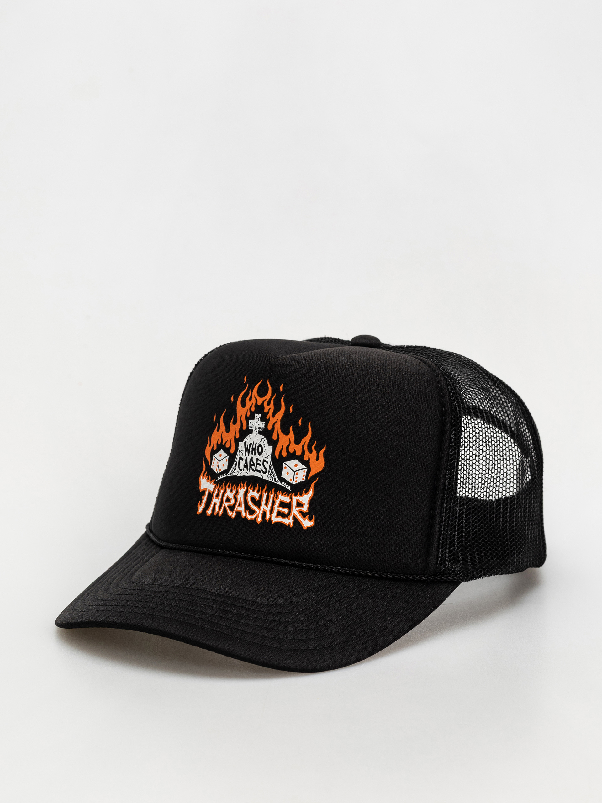 Шапка с козирка Thrasher Who Cares by Neckface Trucker (trucker)