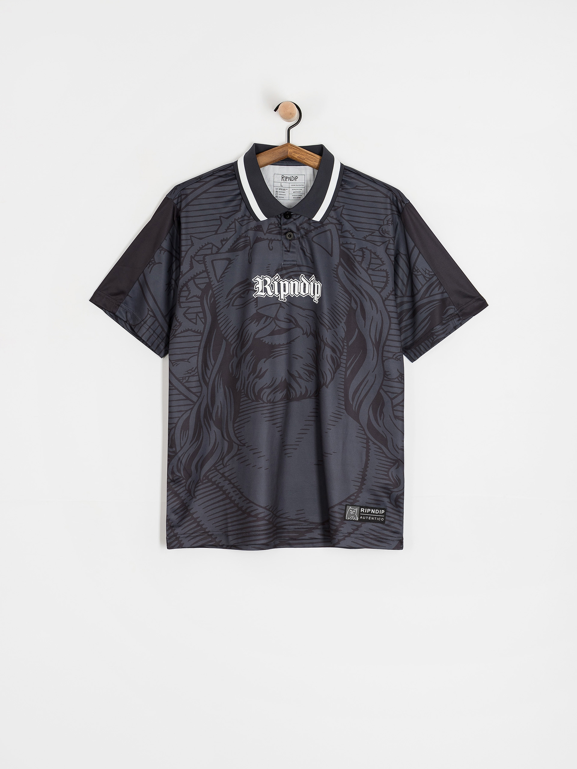 Тениска RipNDip Lord Savior Soccor (black)