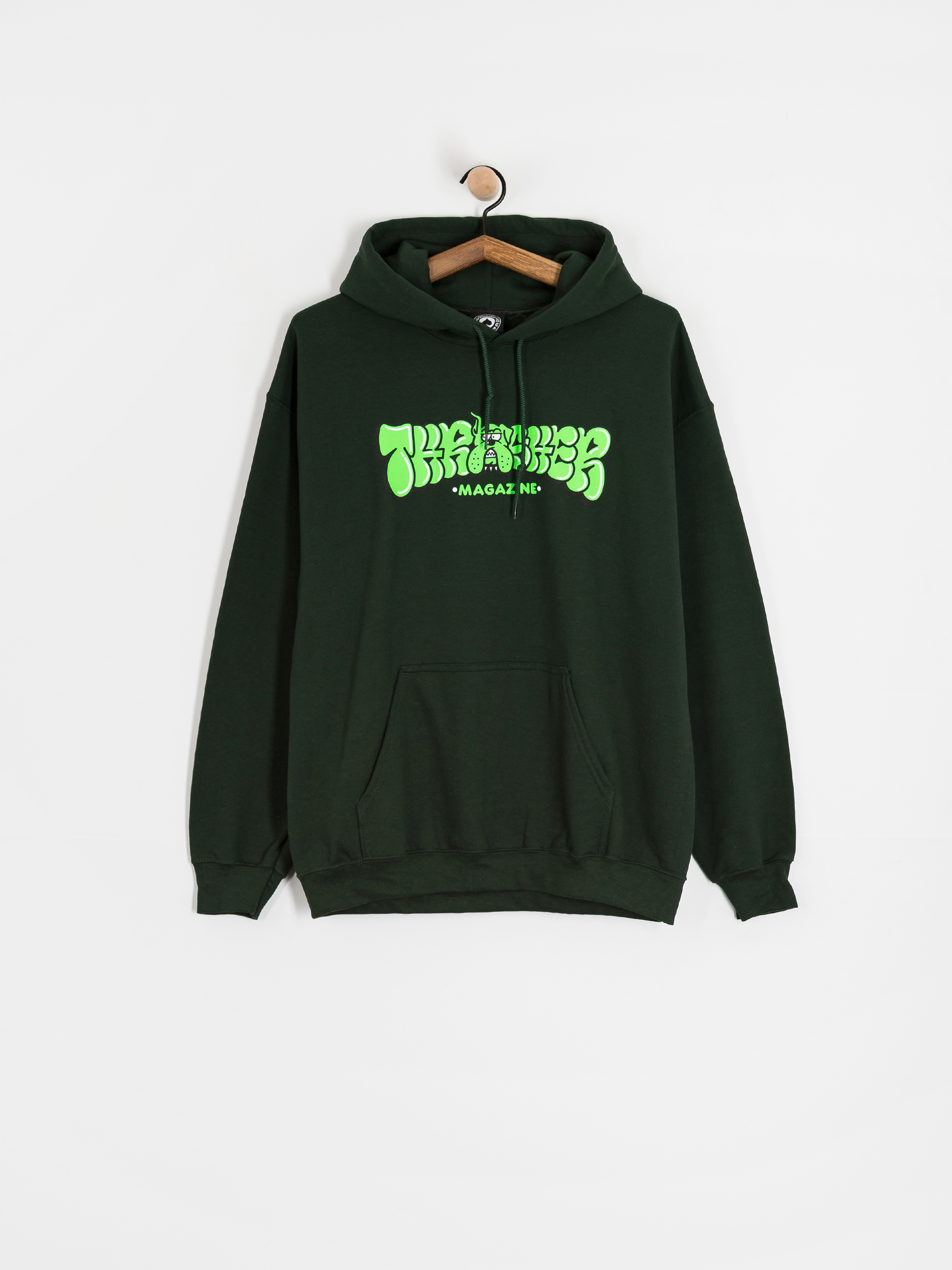 Суитшърт с качулка Thrasher Bully HD (forest green)