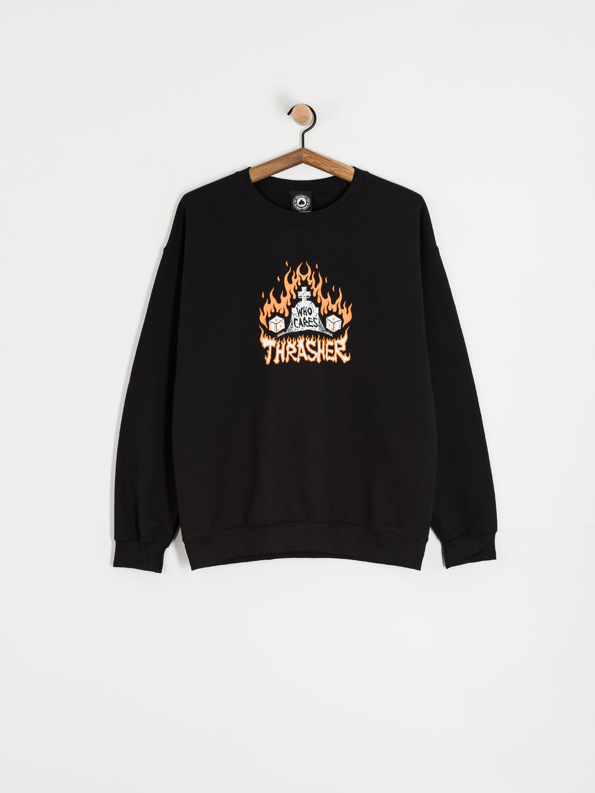 Суитшърт Thrasher Who Cares By Neckface (black)