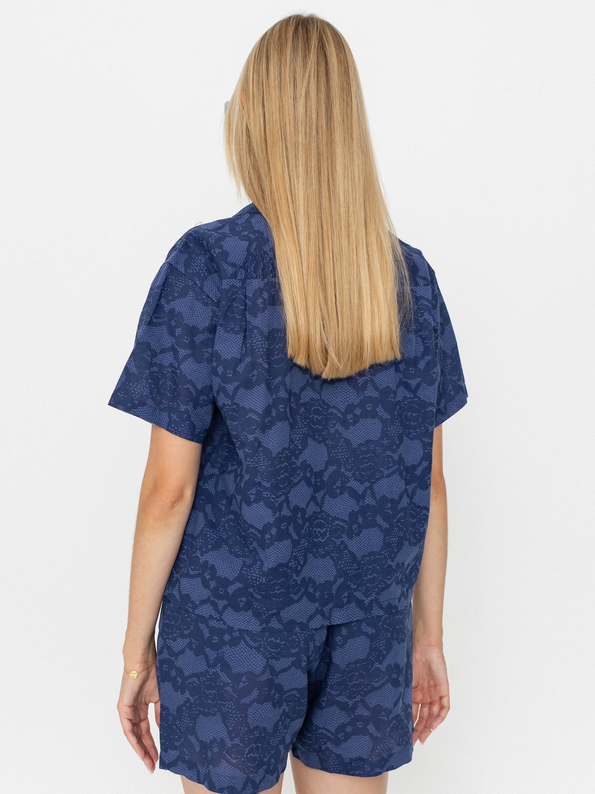 Риза OBEY Cecilie Lace Wmn (blue multi)