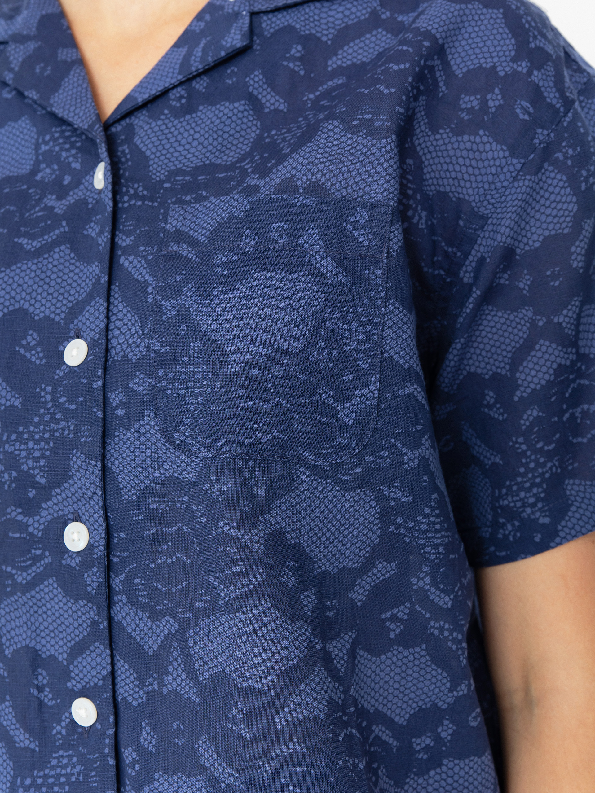 Риза OBEY Cecilie Lace Wmn (blue multi)