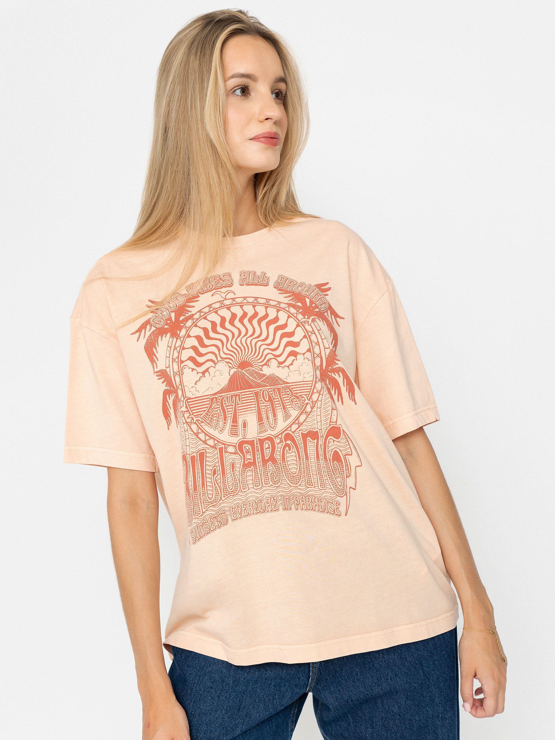 Тениска Billabong Beach Classics Wmn (soft peach)