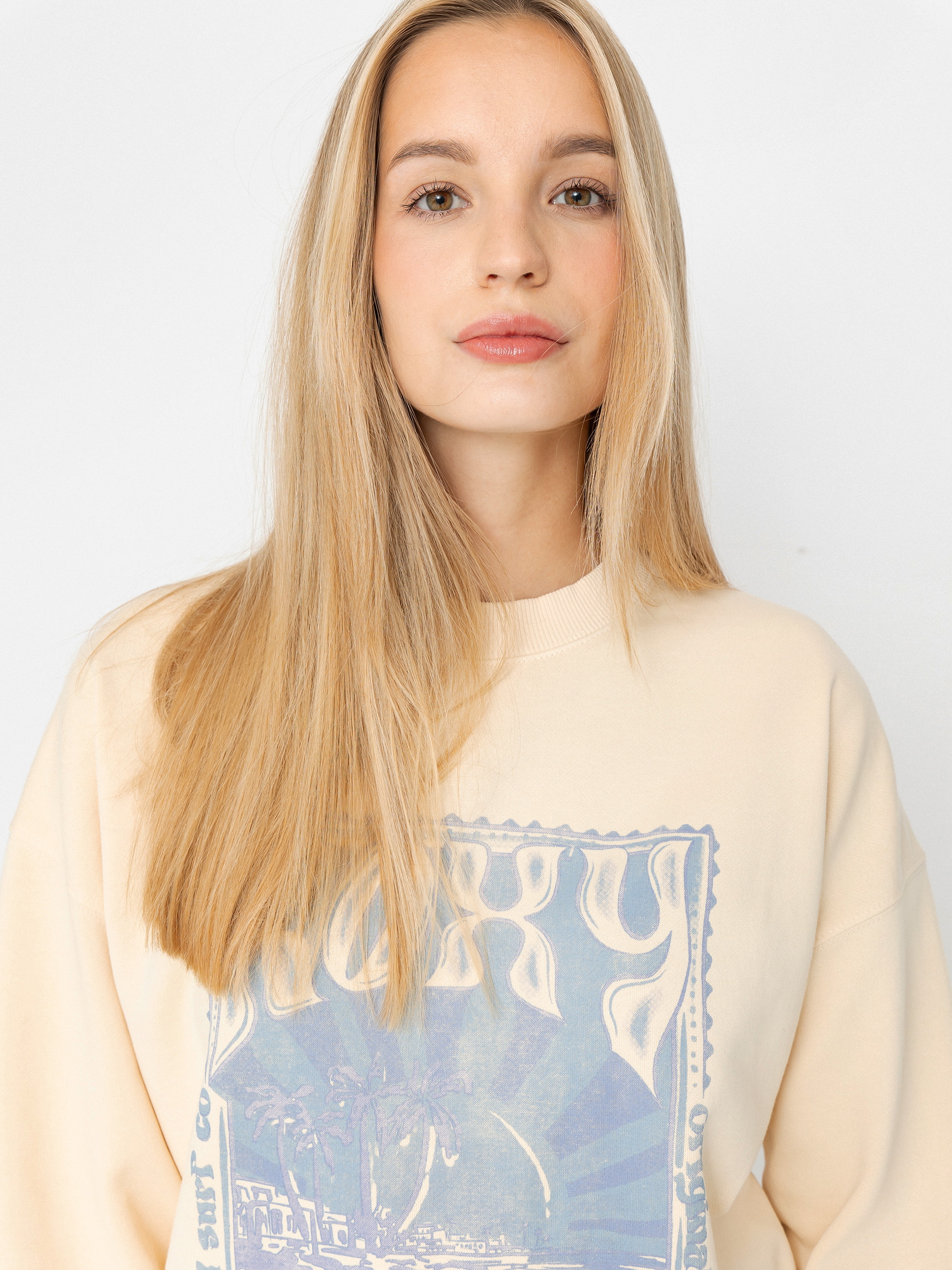 Суитшърт Roxy Lineup Oversized Crew Wmn (parchment)