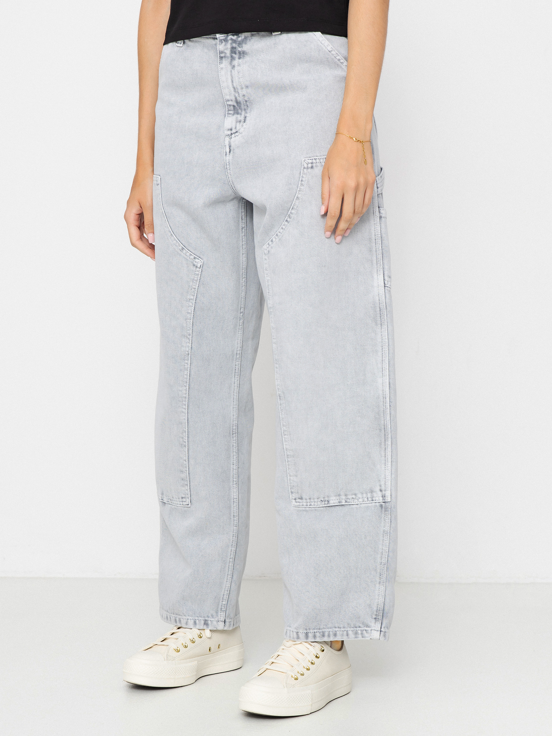 Панталони Carhartt WIP Brandon Double Knee Wmn (black/chalk wash)