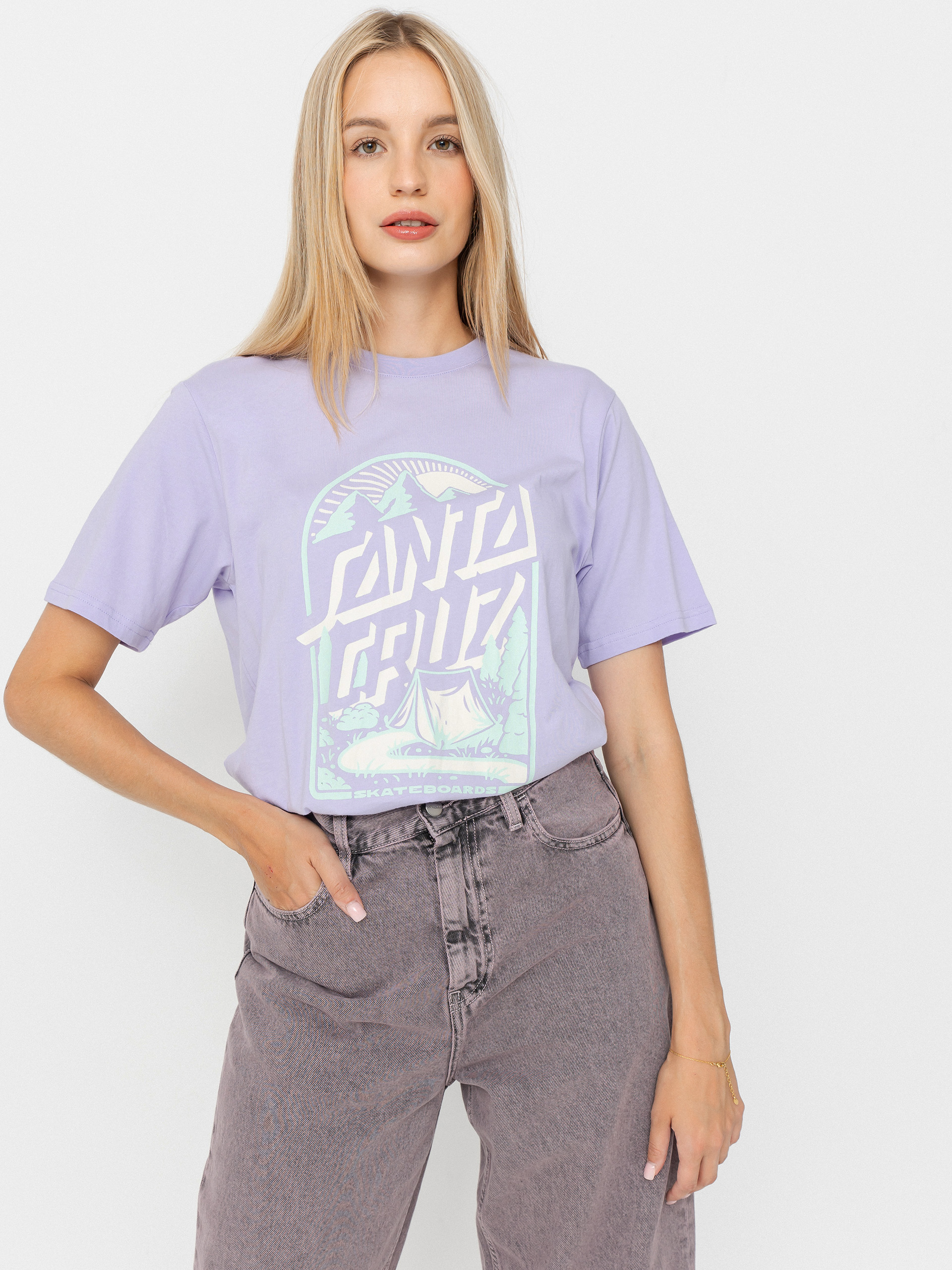 Тениска Santa Cruz Camp Retreat Front Wmn (lavender)