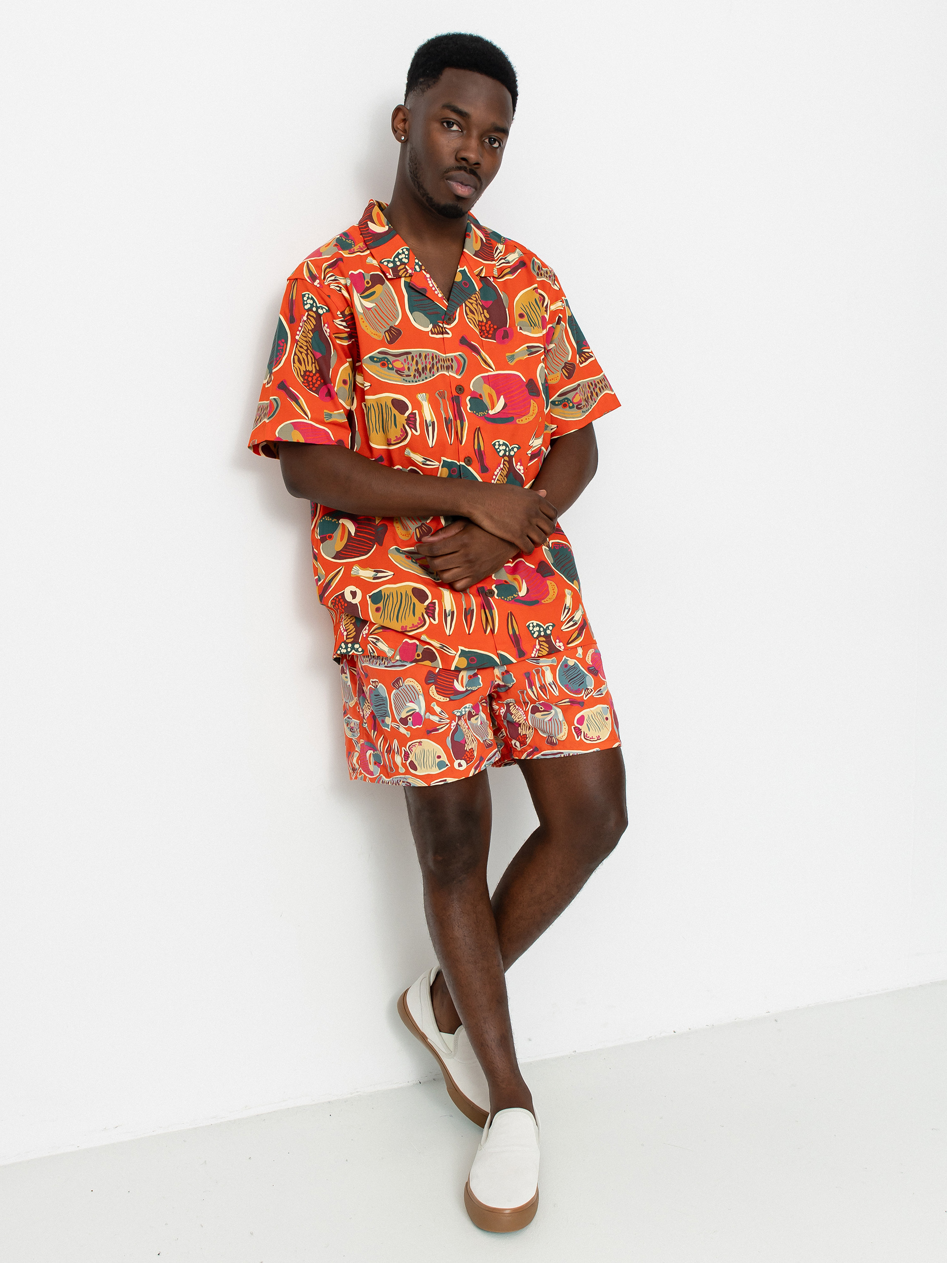 Риза Patagonia Tidal Threads Camp (wrasse/pollinator orange)