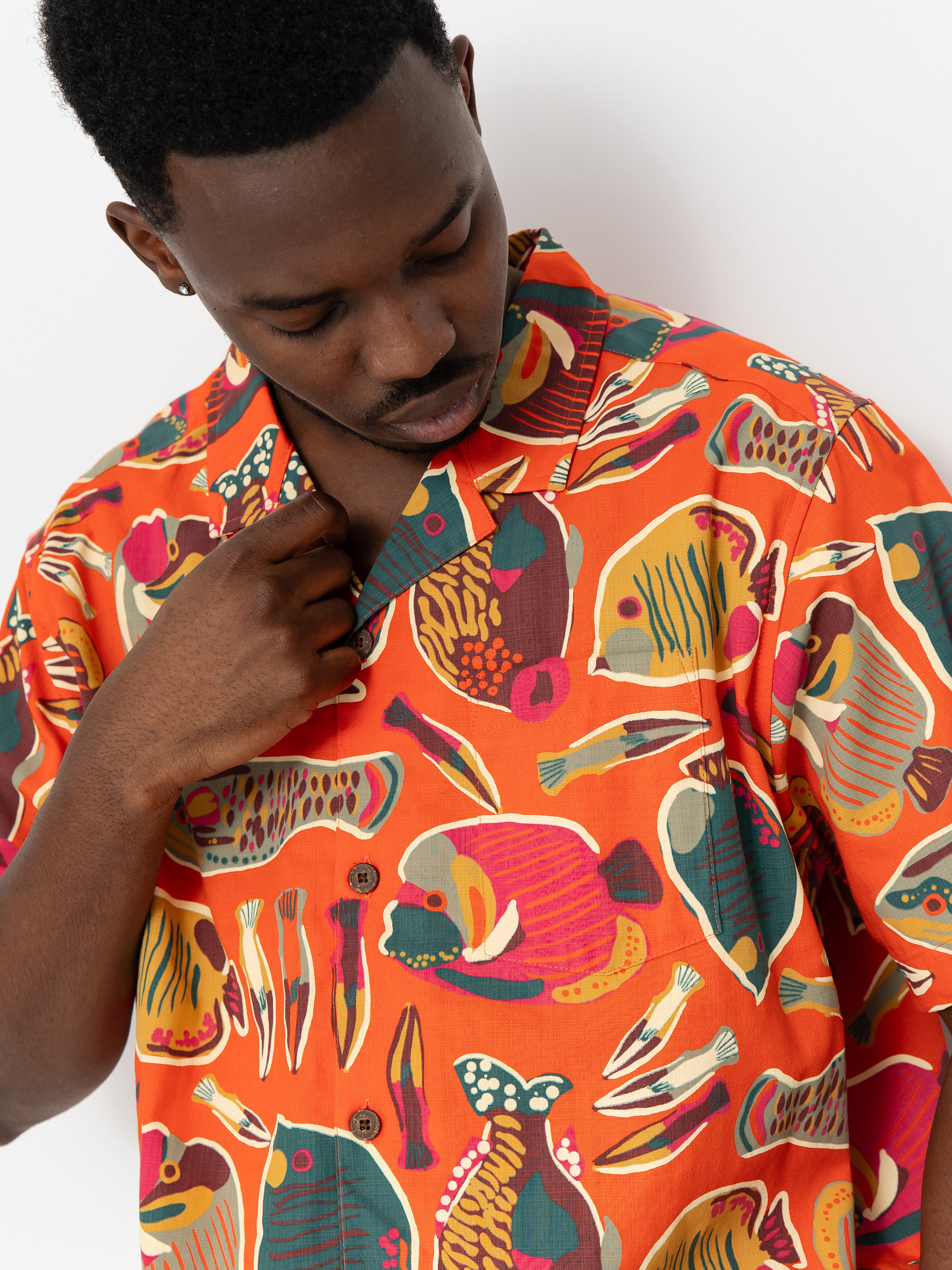 Риза Patagonia Tidal Threads Camp (wrasse/pollinator orange)