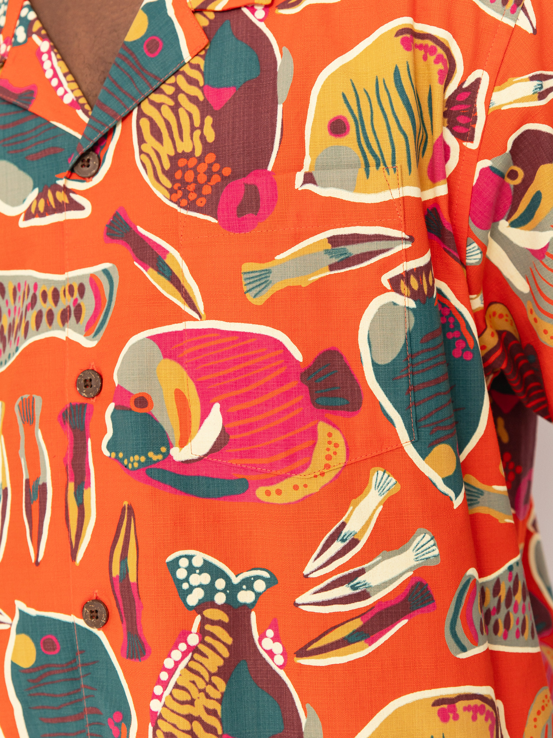 Риза Patagonia Tidal Threads Camp (wrasse/pollinator orange)