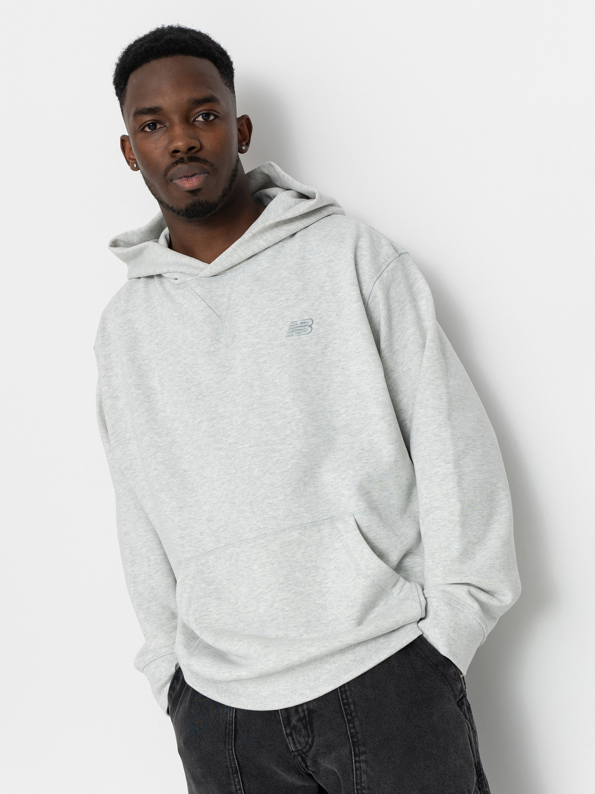 Суитшърт с качулка New Balance Atheltics French Terry HD (grey)