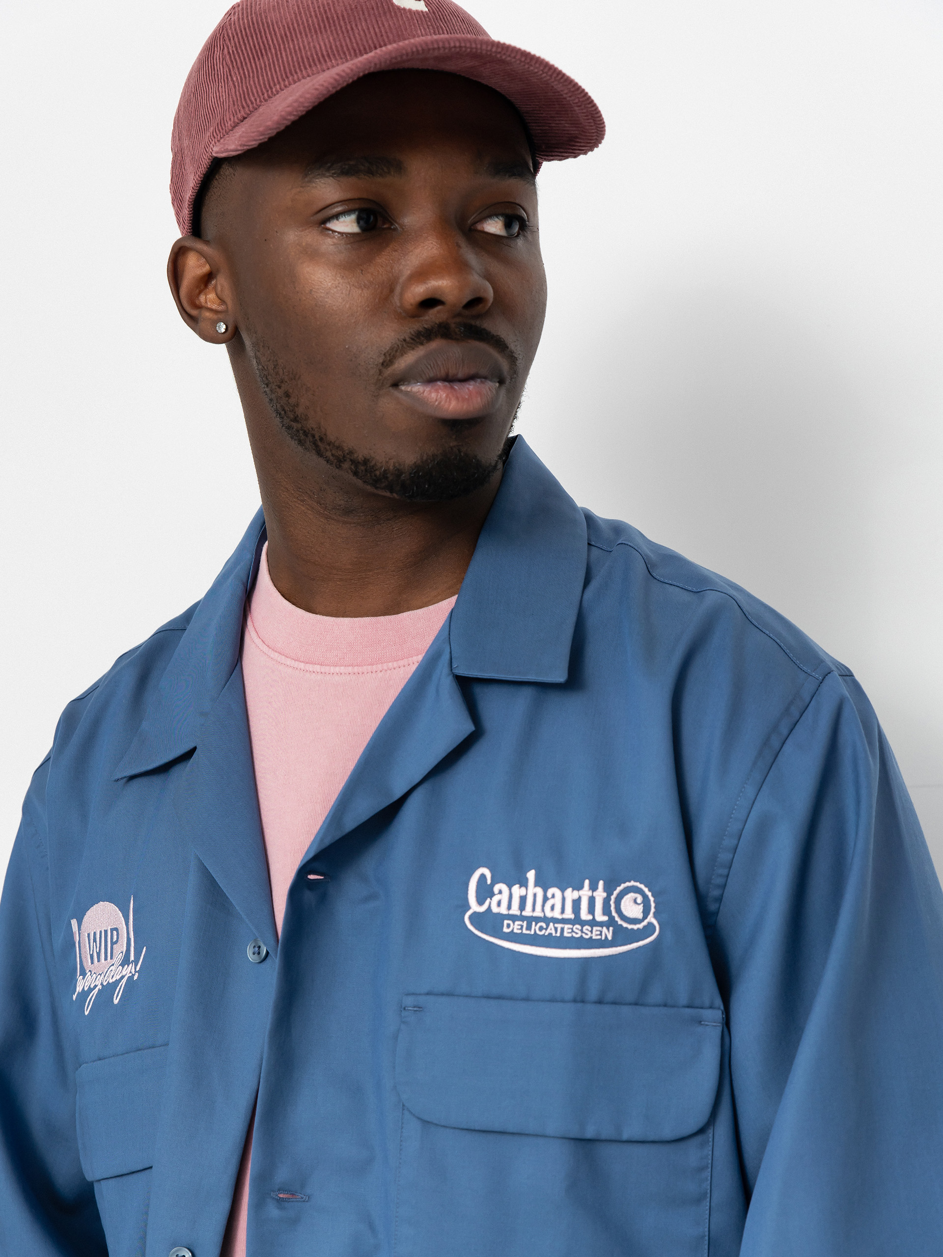 Риза Carhartt WIP Deli (blue iris/air pink)
