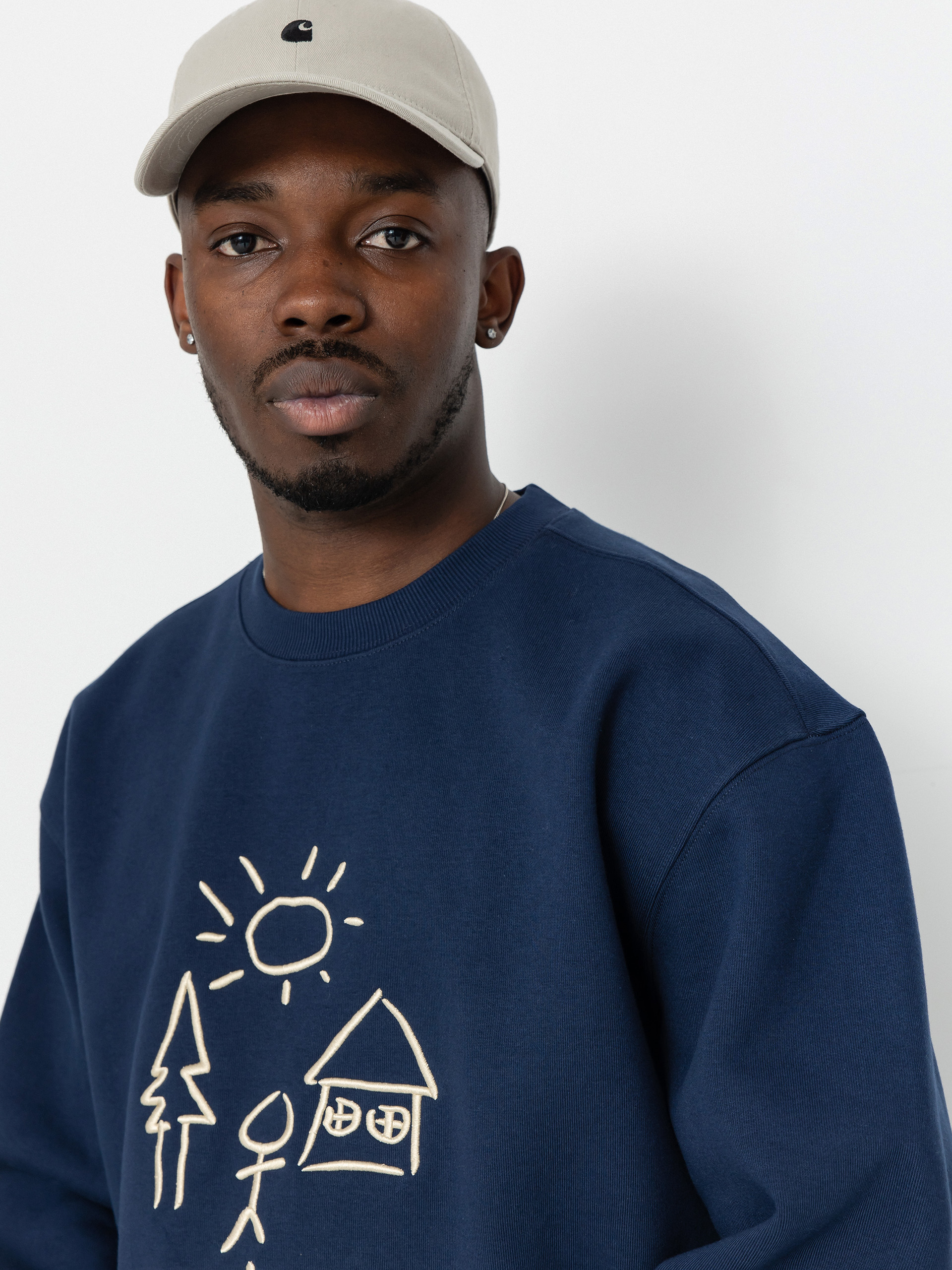 Суитшърт Carhartt WIP Masterpiece (air force blue/dusty h brown)