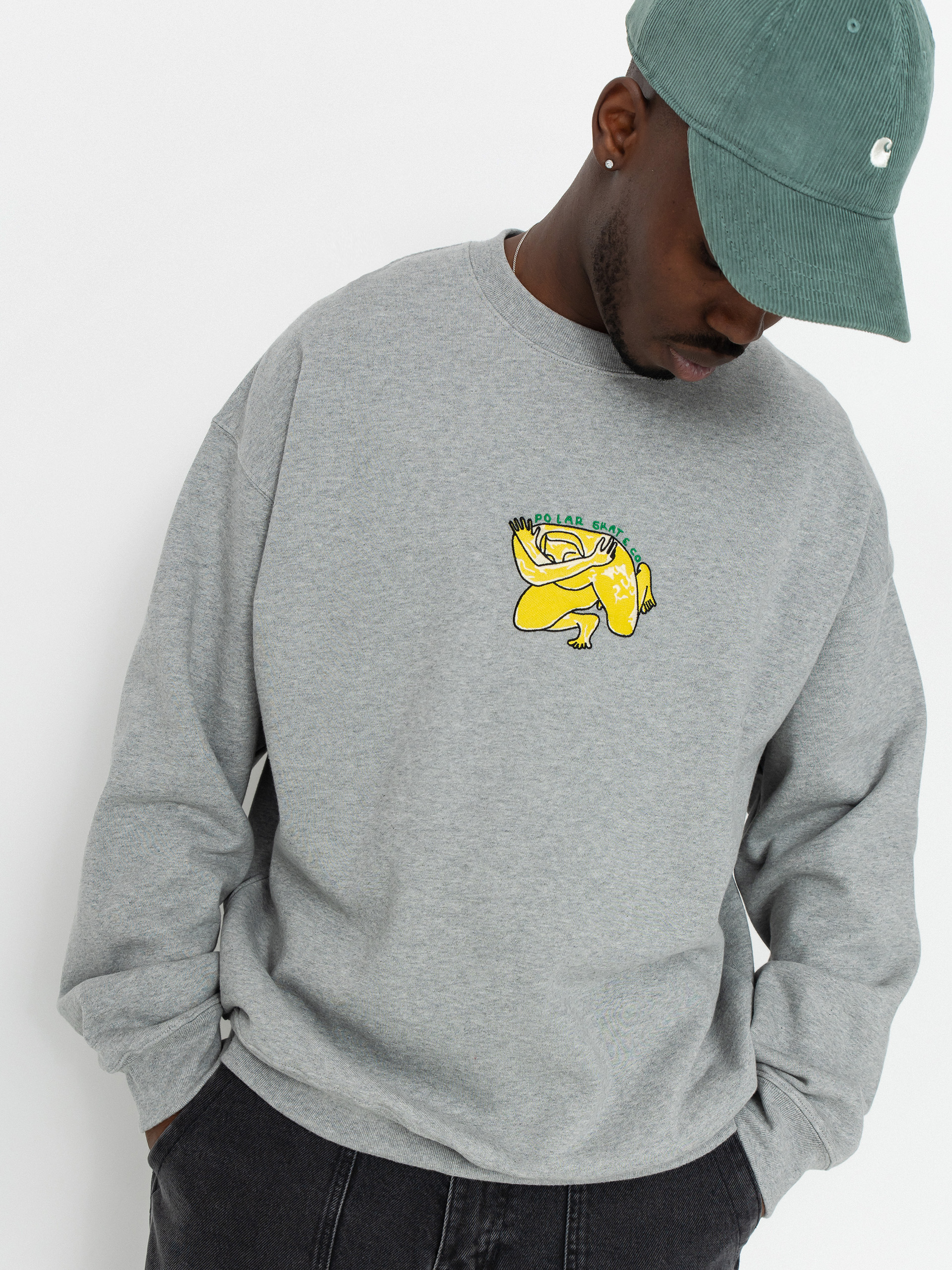 Суитшърт Polar Skate Dave Crewneck Shy Bow (heather grey)