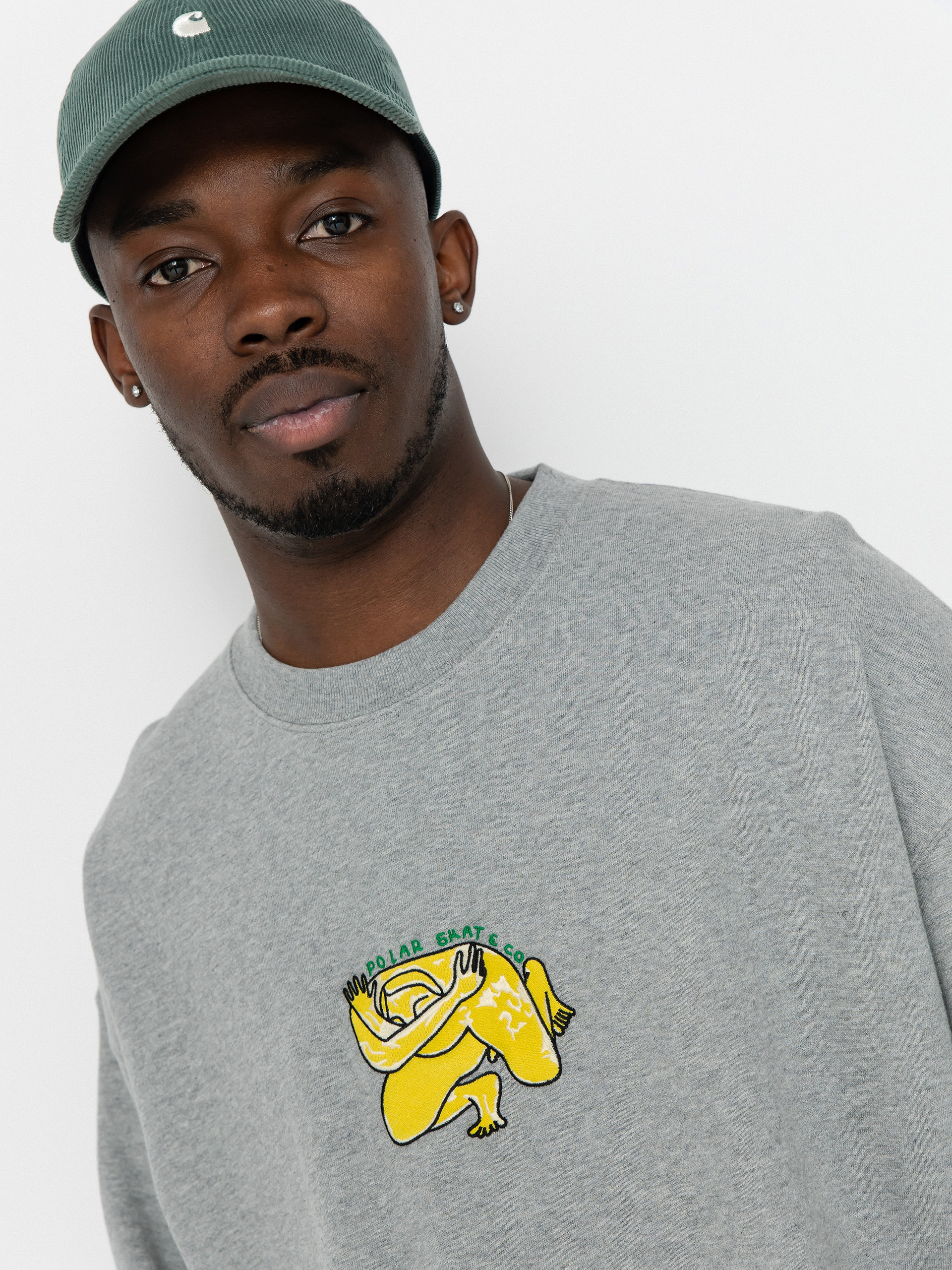 Суитшърт Polar Skate Dave Crewneck Shy Bow (heather grey)