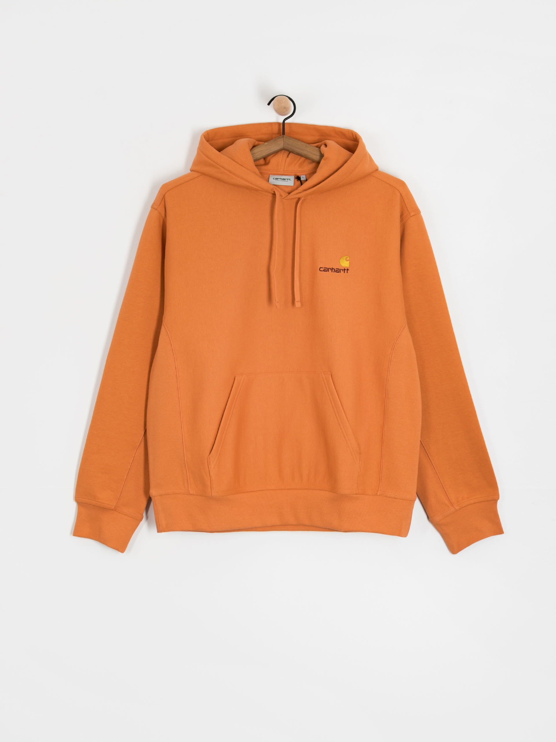 Суитшърт с качулка Carhartt WIP American Script HD (redhaven)