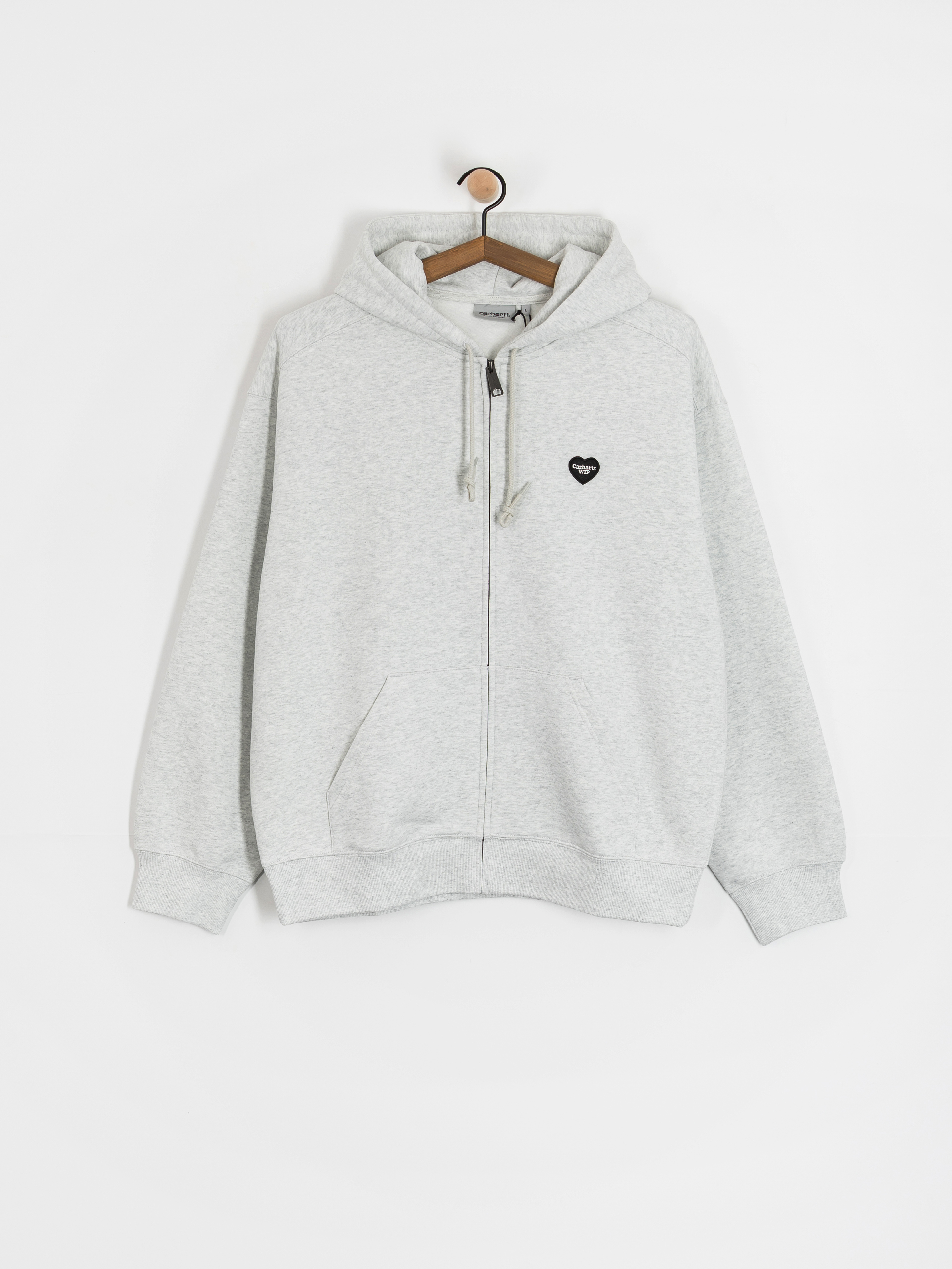 Суитшърт с качулка Carhartt WIP Heart II Hartt ZHD (ash heather)