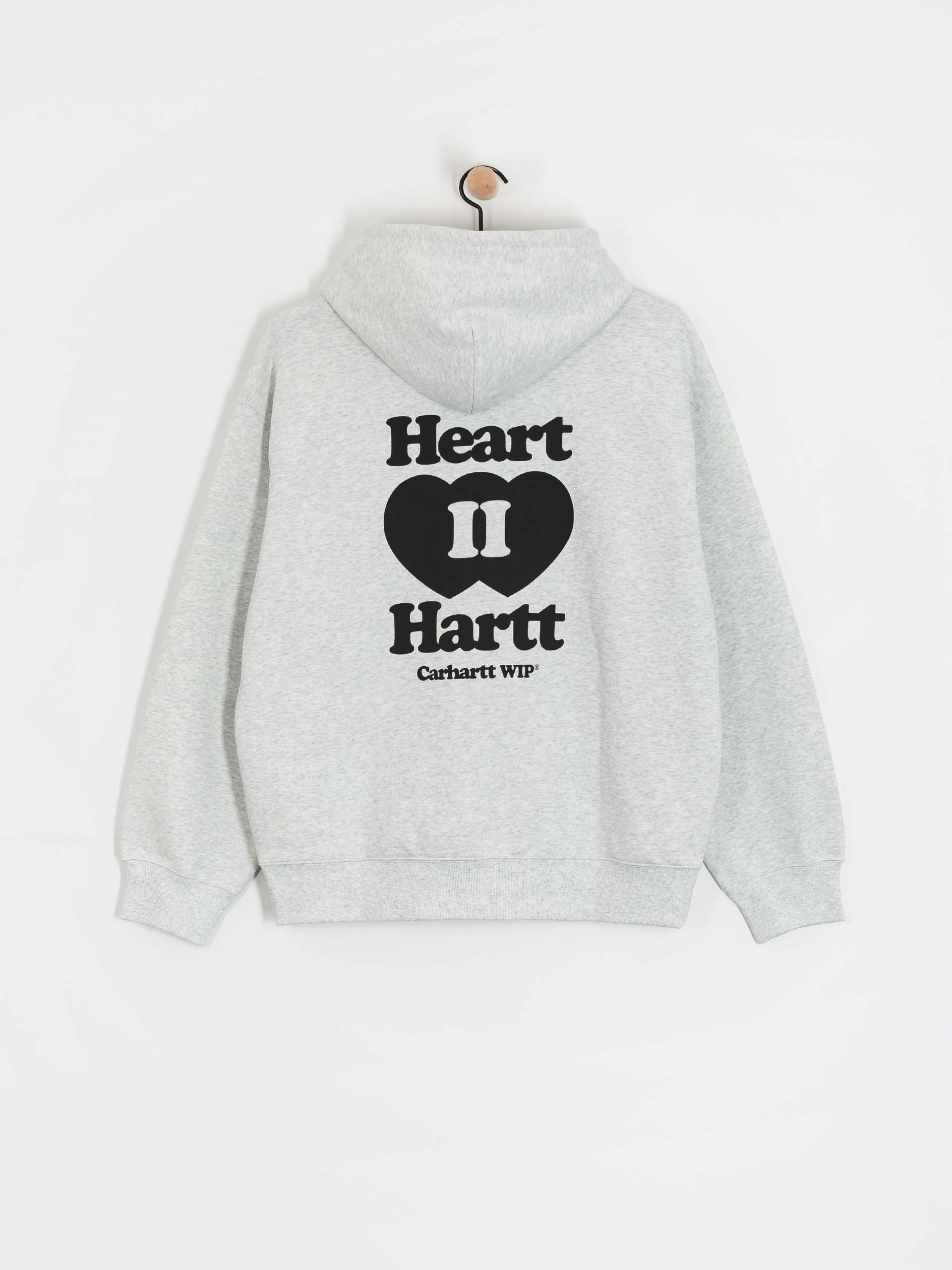 Суитшърт с качулка Carhartt WIP Heart II Hartt ZHD (ash heather)