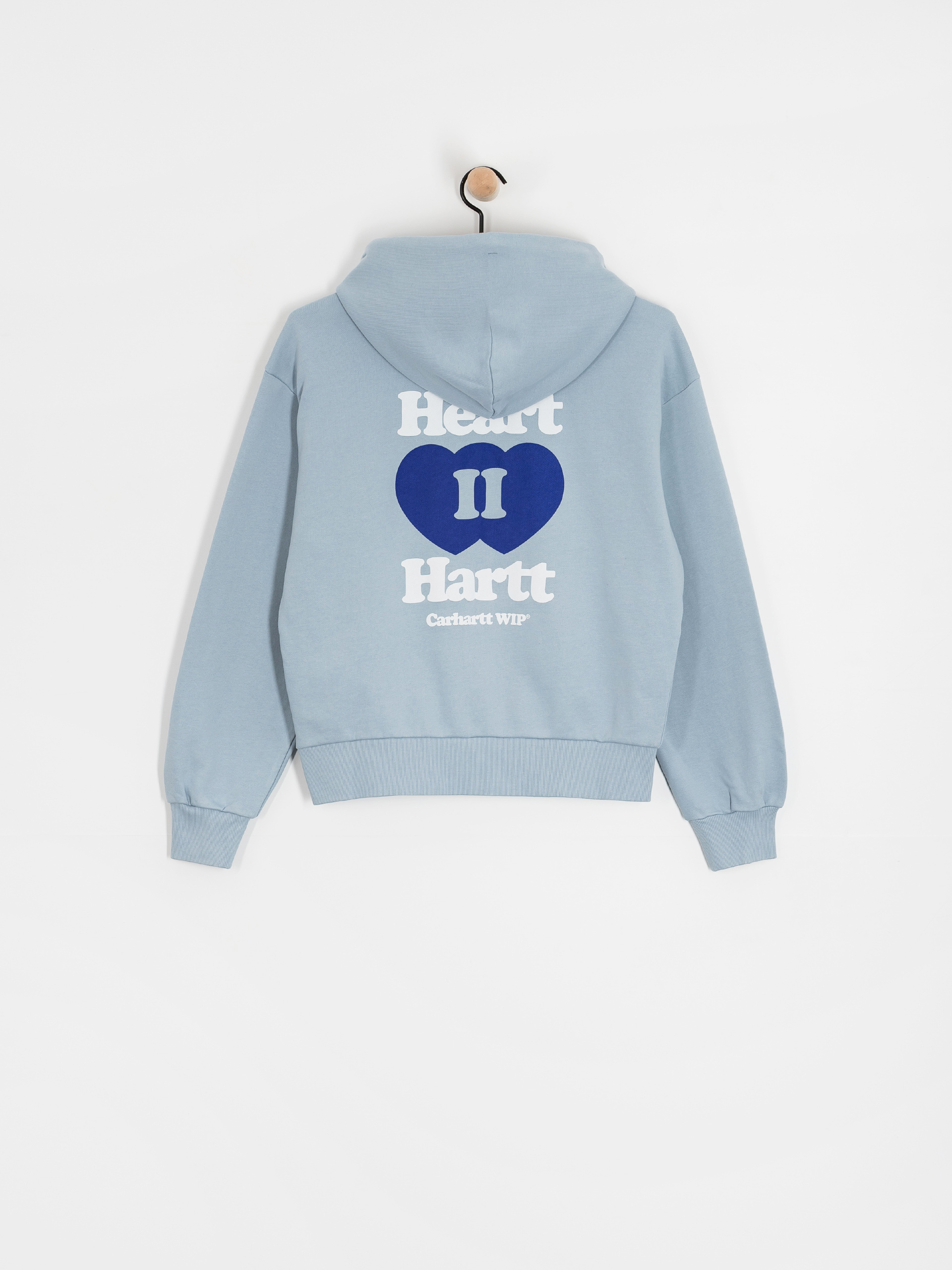 Суитшърт с качулка Carhartt WIP Heart II Hartt ZHD Wmn (blue fog)
