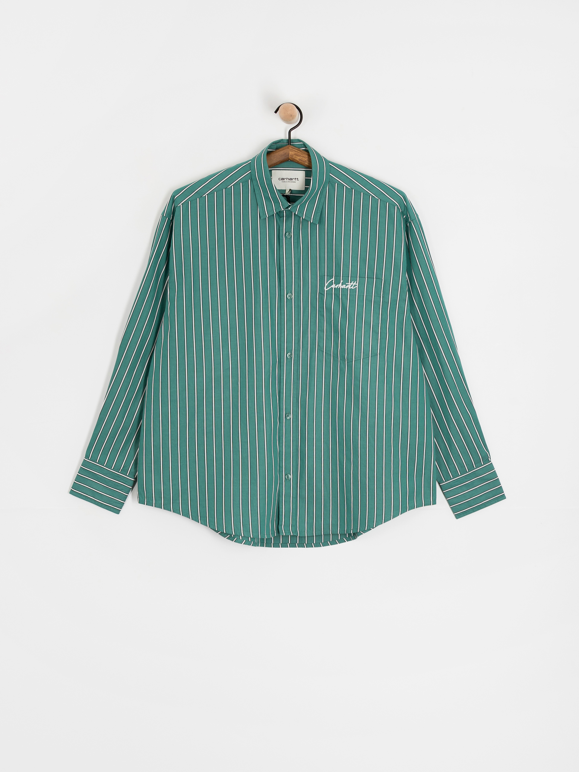 Риза Carhartt WIP Grimsby Wmn (grimsby stripe/saguaro)