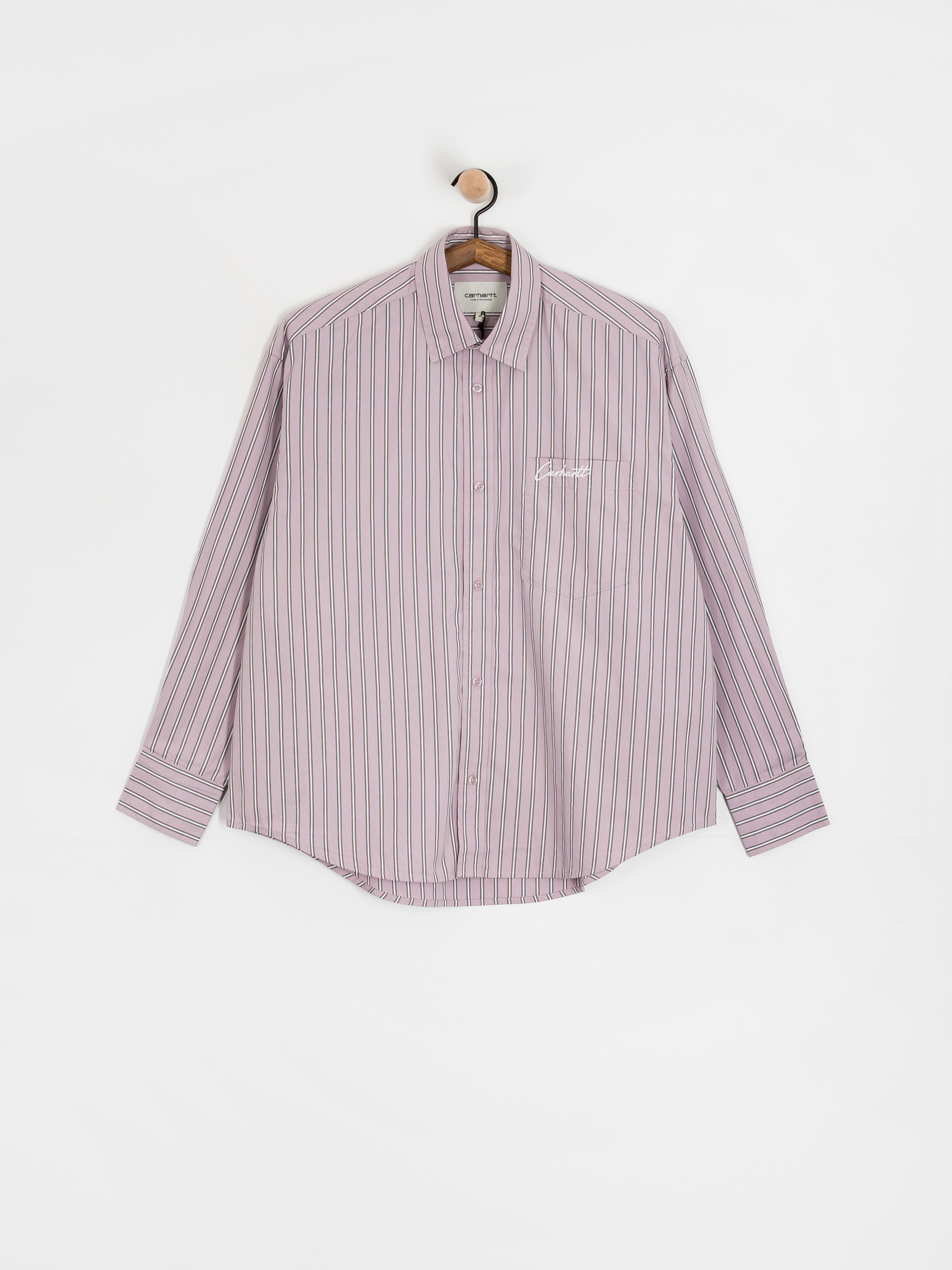 Риза Carhartt WIP Grimsby Wmn (grimsby stripe/pink fog)