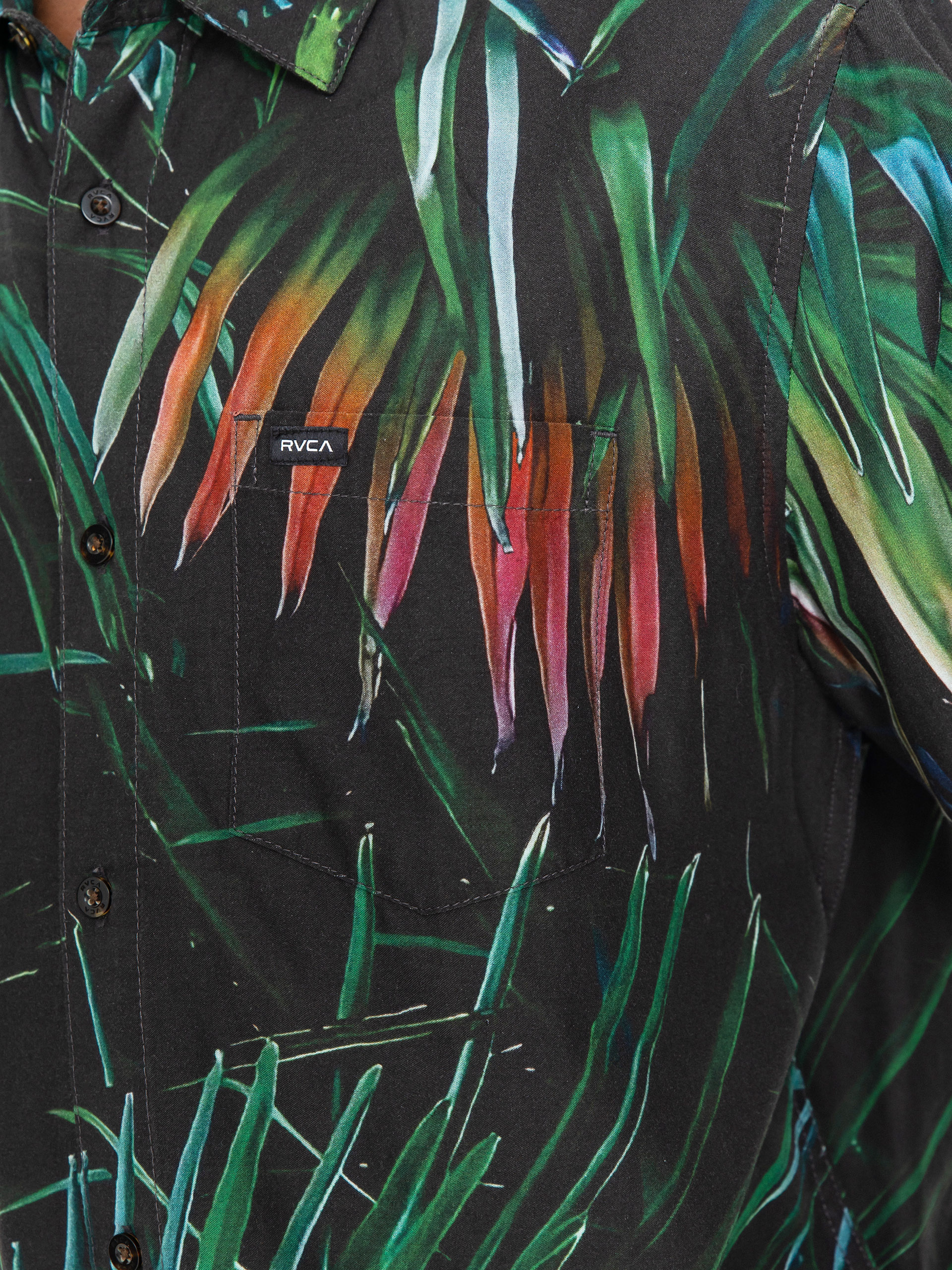 Тениска RVCA Hawaii Palms (black)