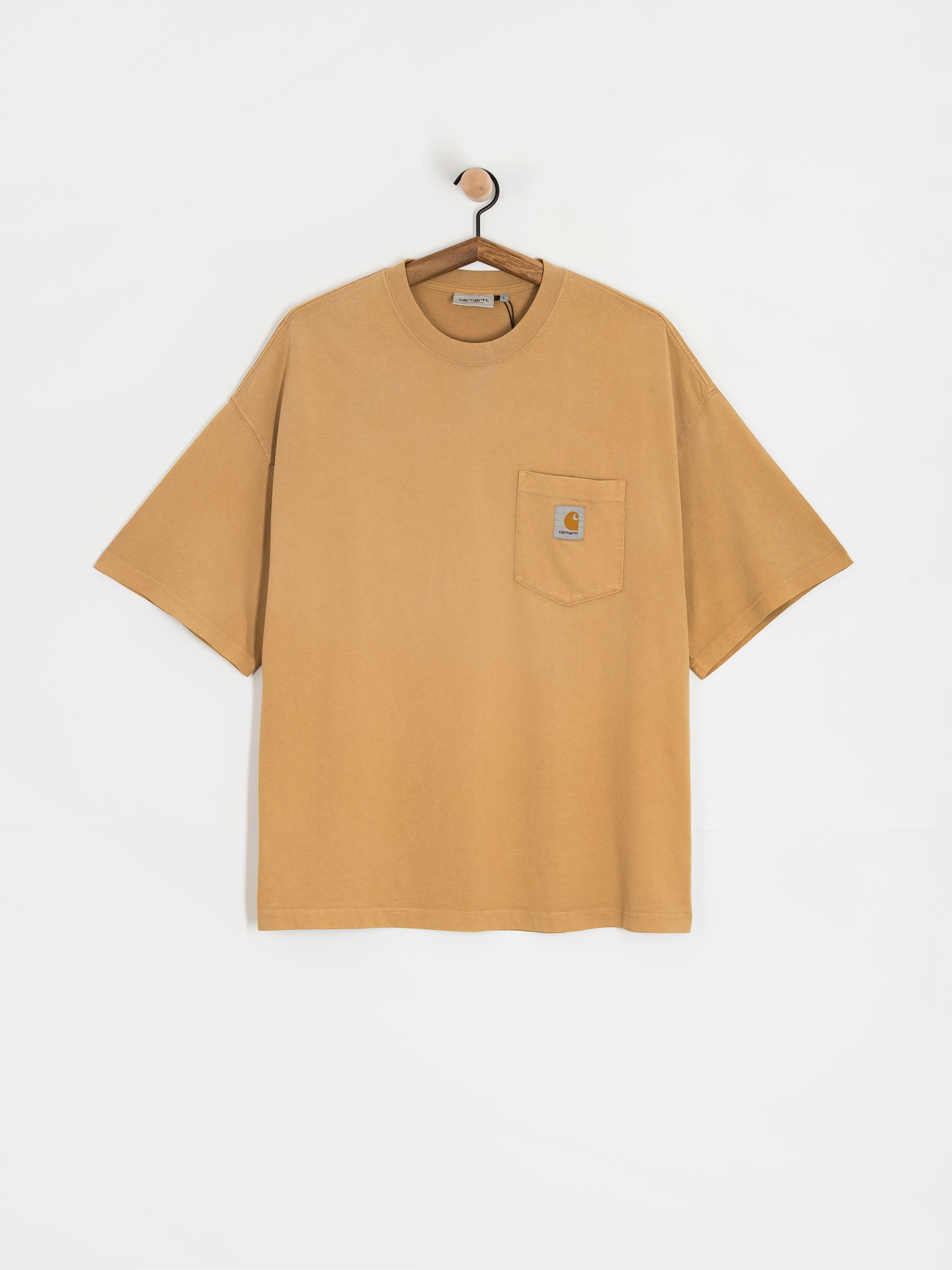 Тениска Carhartt WIP Hudson Pocket (dusty h brown/chalk wash)