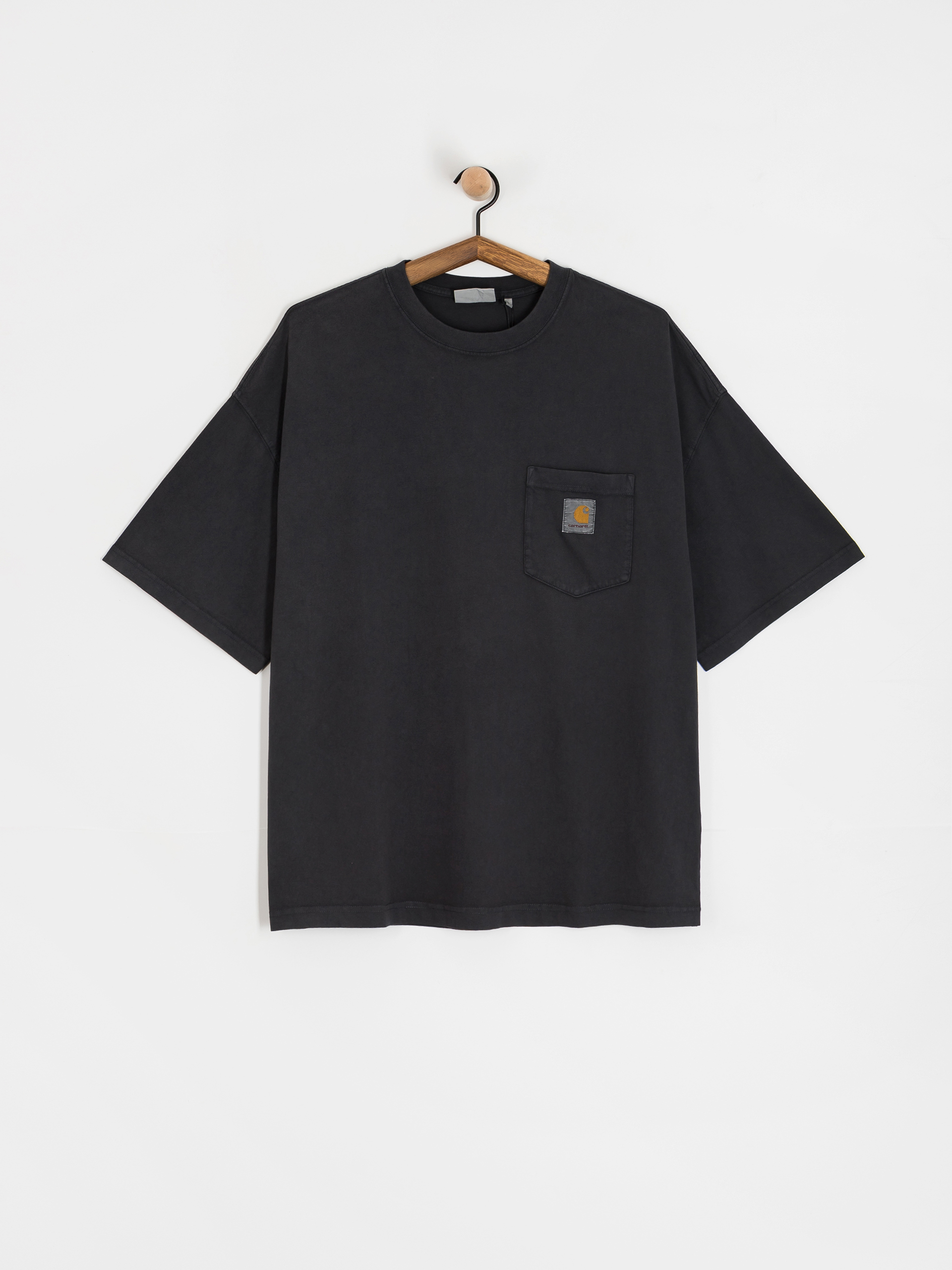 Тениска Carhartt WIP Hudson Pocket (black/chalk wash)