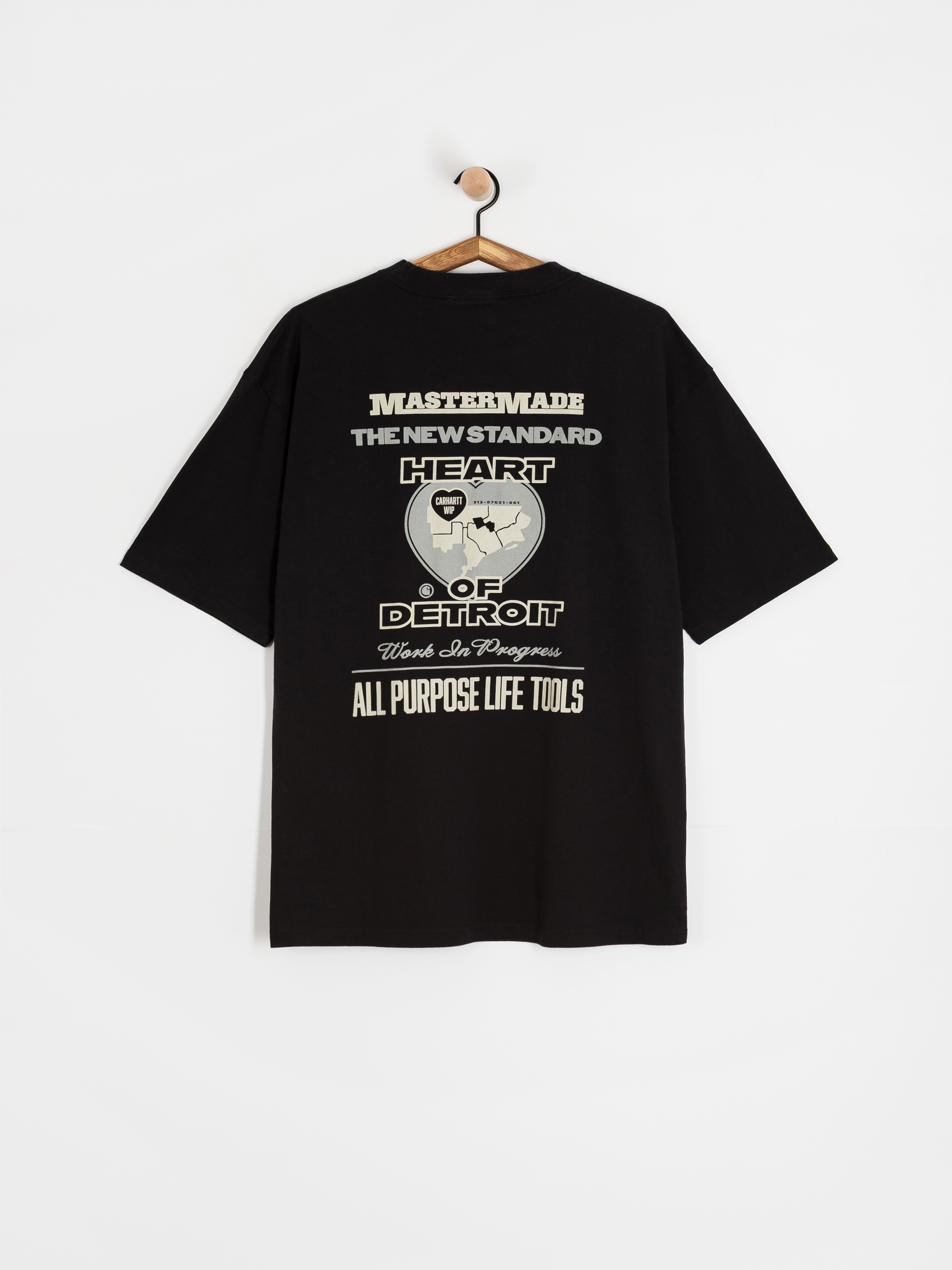 Тениска Carhartt WIP Arcan (black/heavy stone wash)