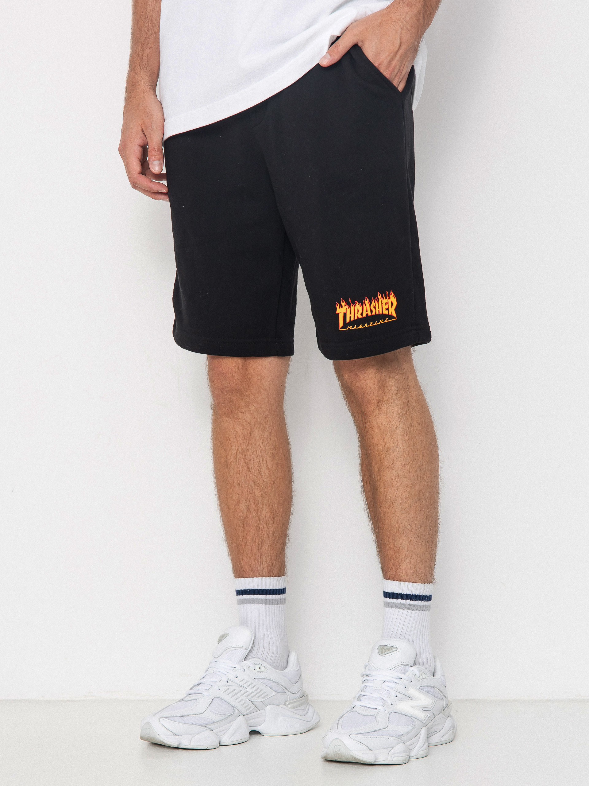 Къси панталони Thrasher Flame P E (black)