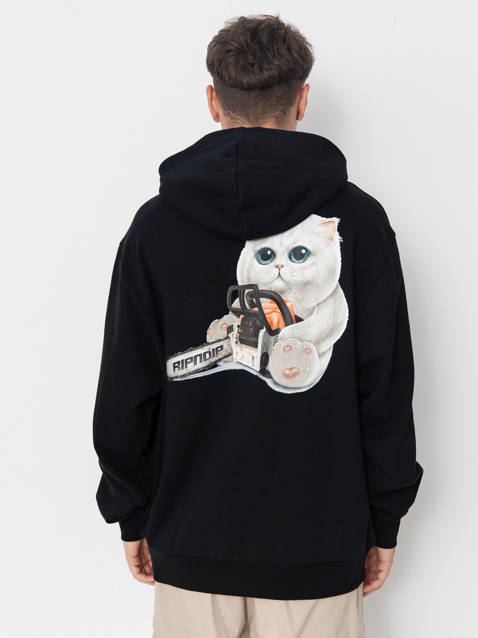 Суитшърт с качулка RipNDip Find Out HD (black)