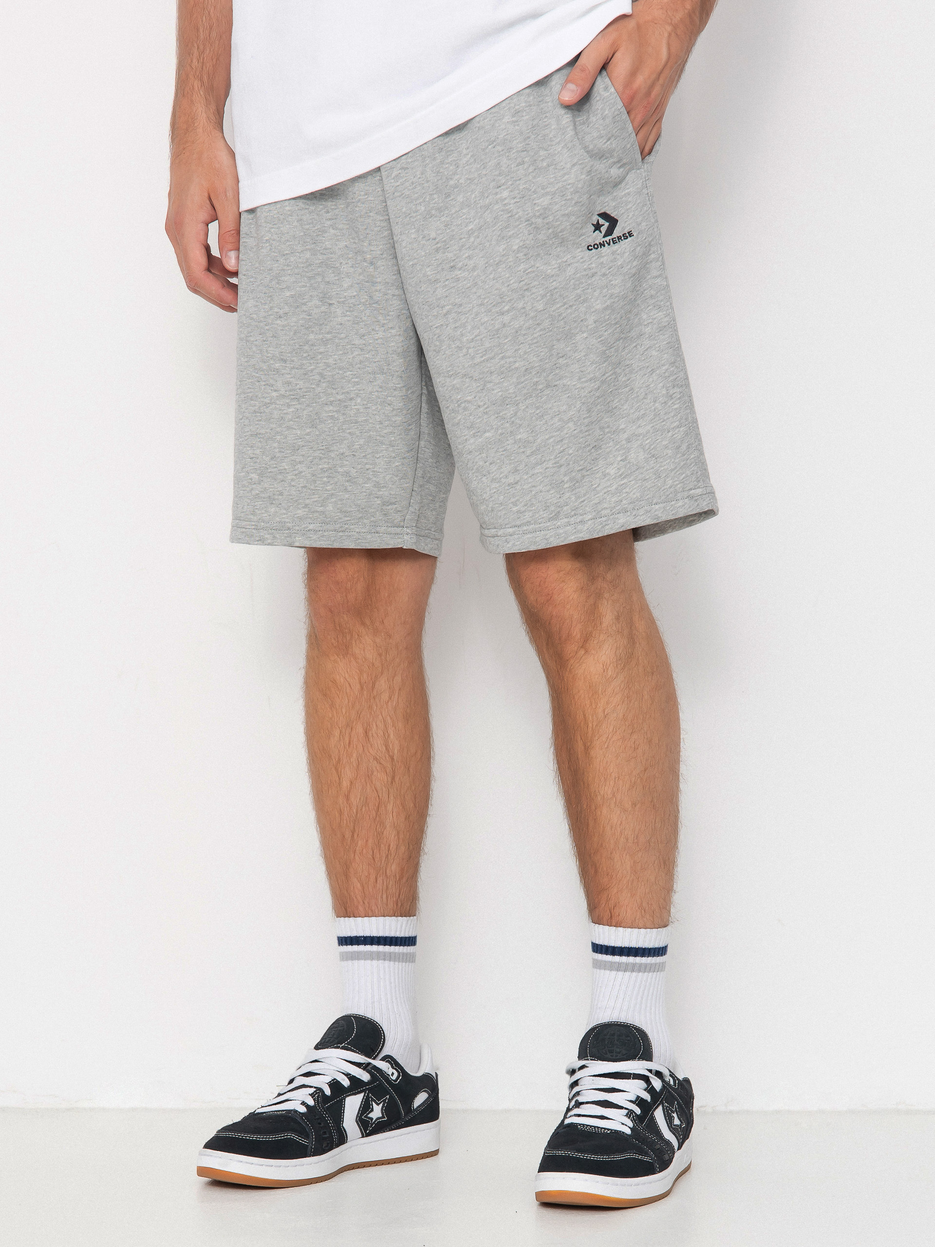 Къси панталони Converse Emb Classic (vintage grey heather)