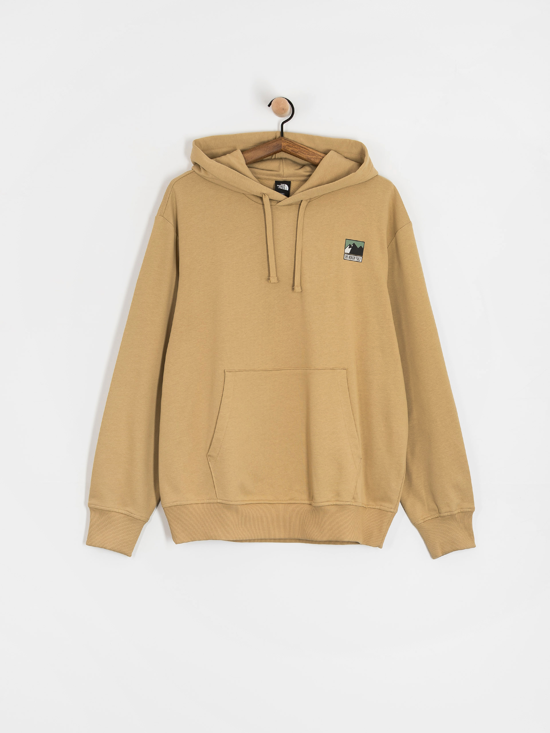 Суитшърт с качулка The North Face Mountain Logo Relaxed HD (khaki stone)