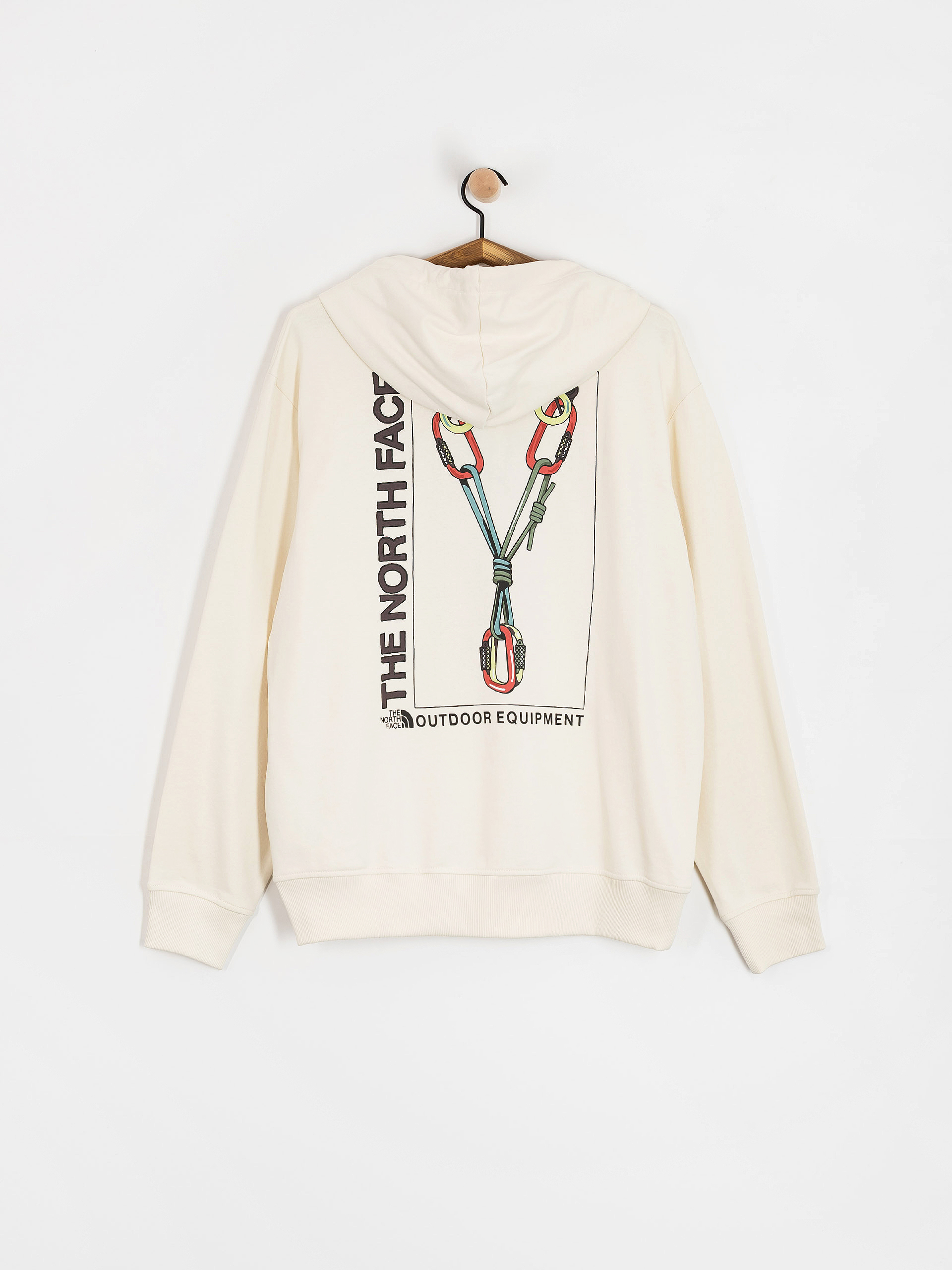 Суитшърт с качулка The North Face Explore Gear Relaxed HD (white dune)