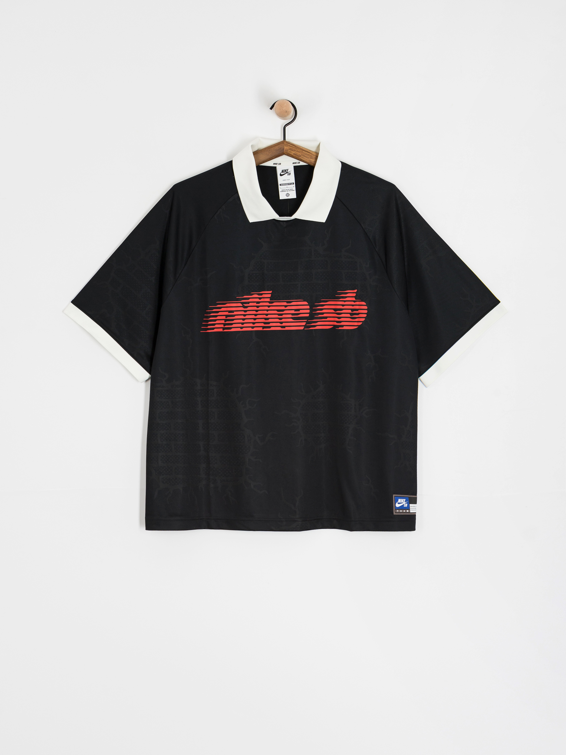 Тениска с яка Nike SB DF Jacquard Jersey (black/sail)