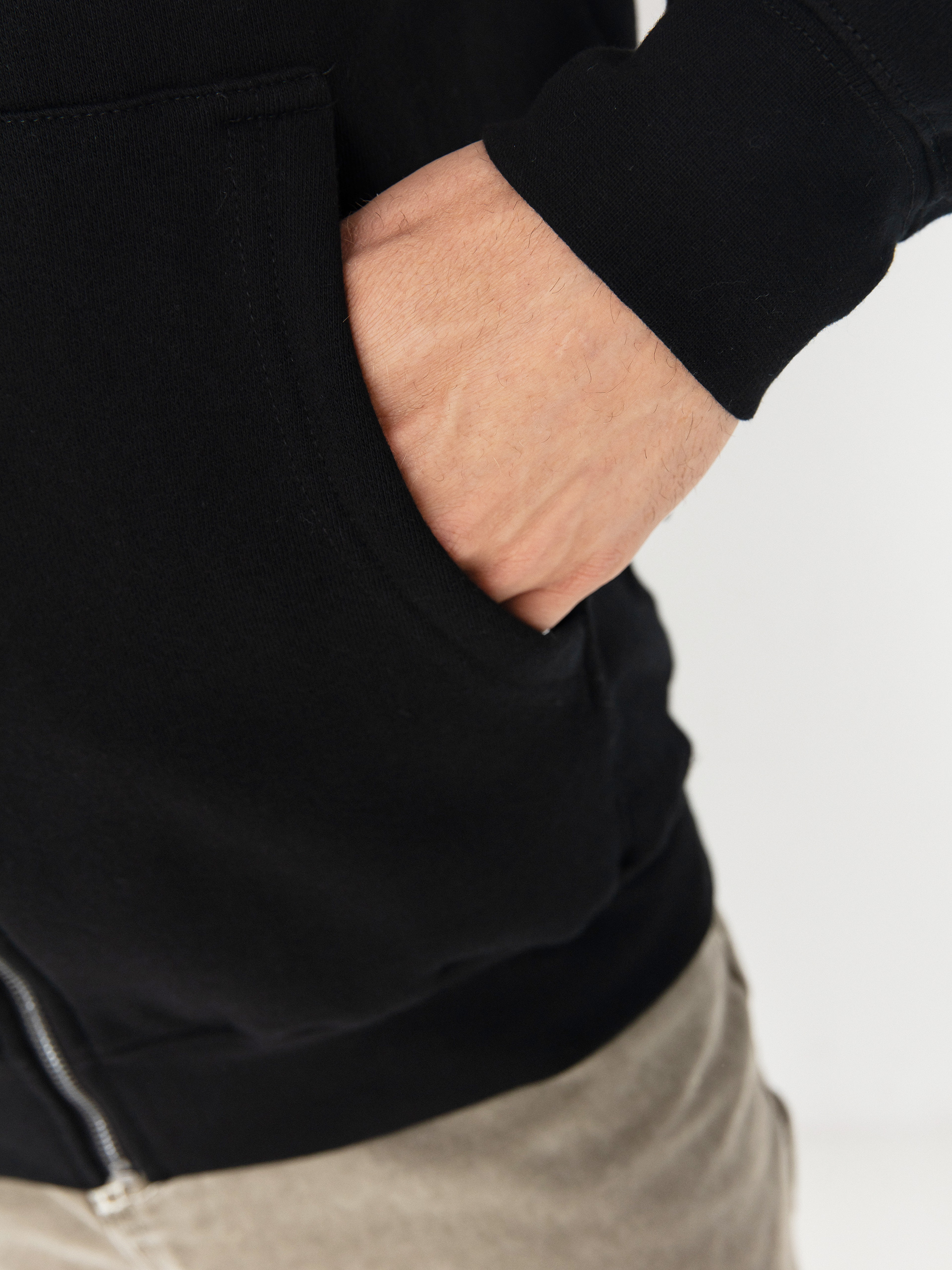 Суитшърт с качулка Spitfire Flames Script ZHD (black)