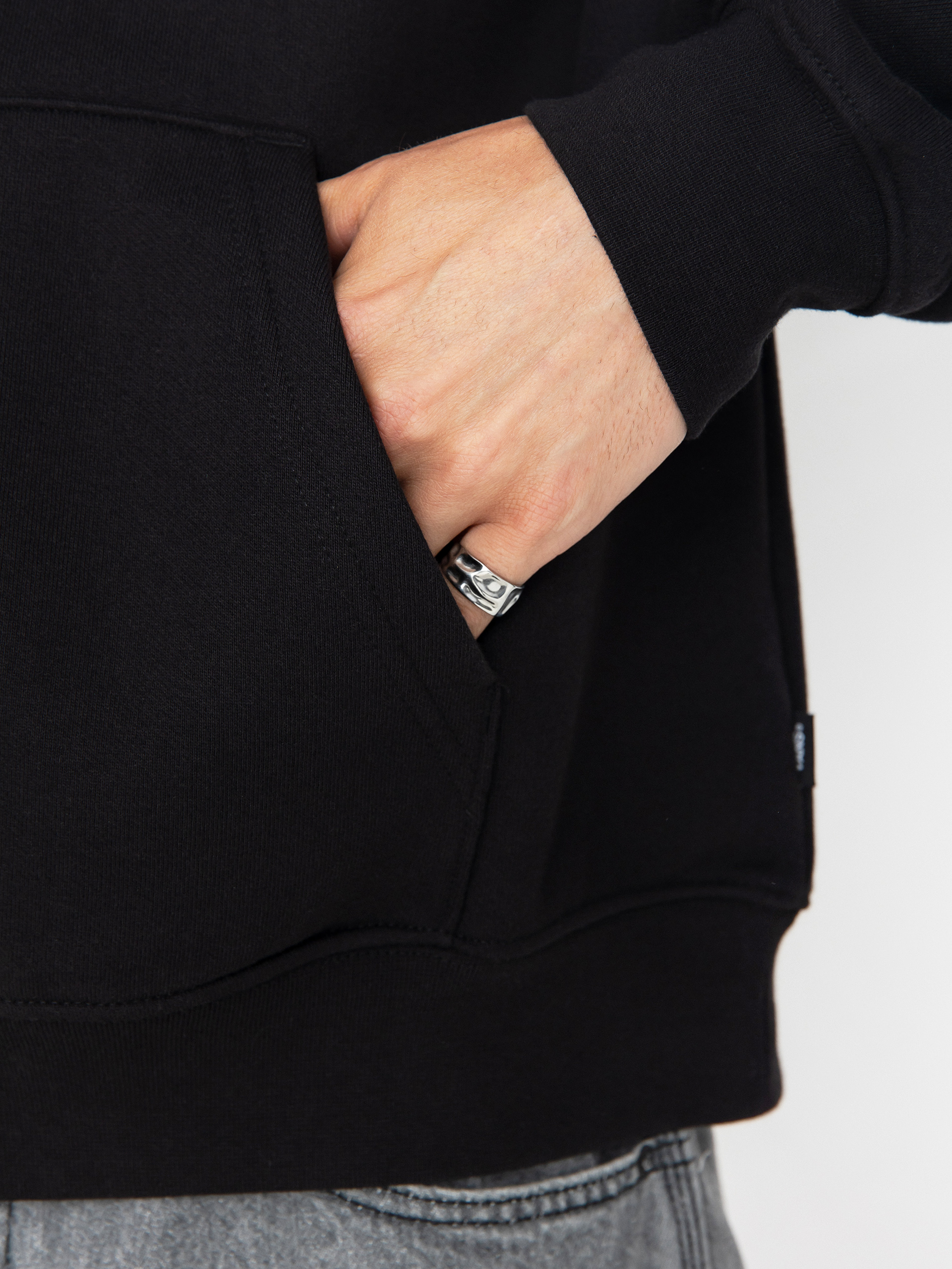 Суитшърт с качулка Vans Style 76 II Loose Ft HD (black/white)