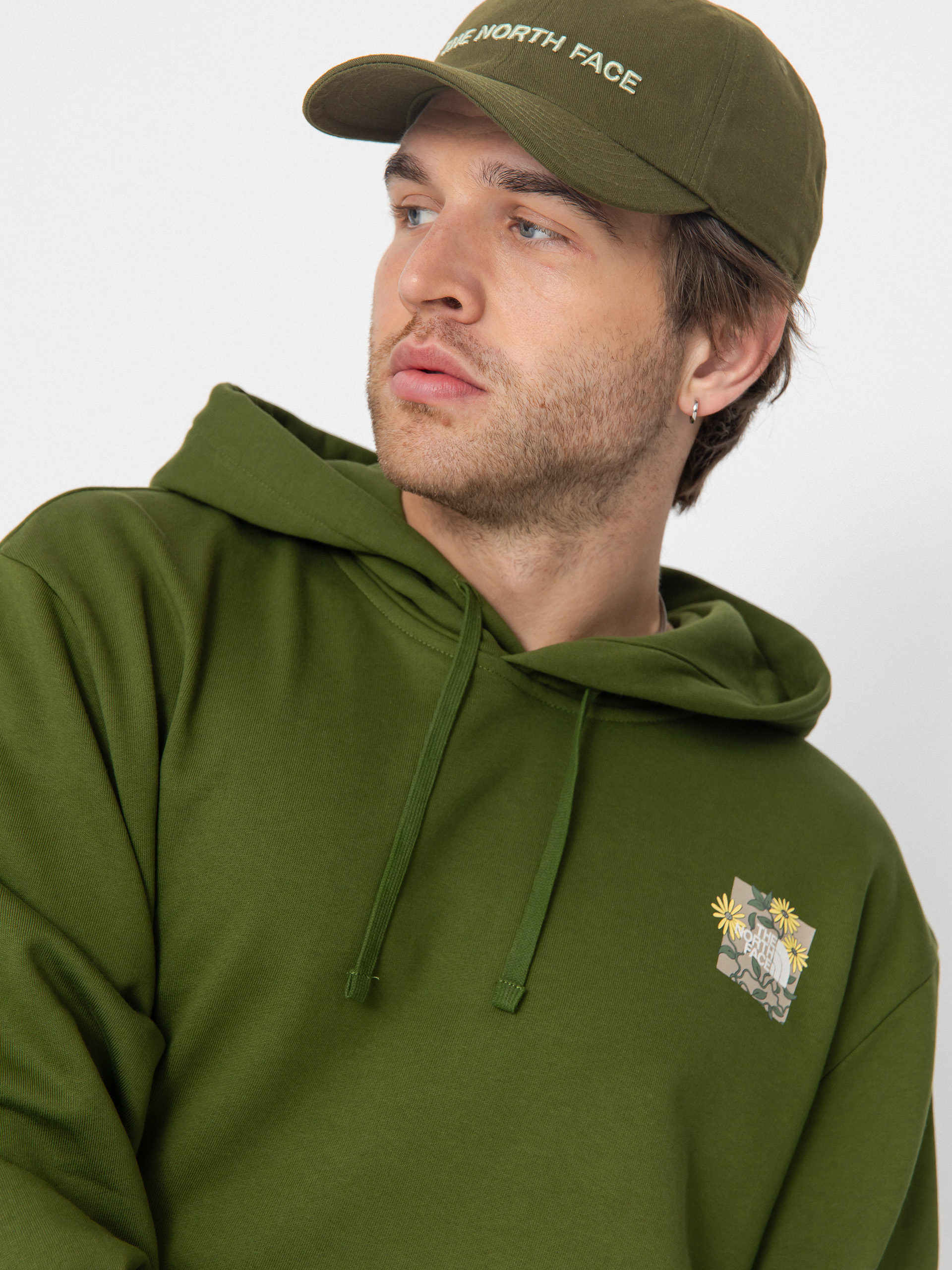 Суитшърт с качулка The North Face Connect Relaxed Graphic HD (woodland green)
