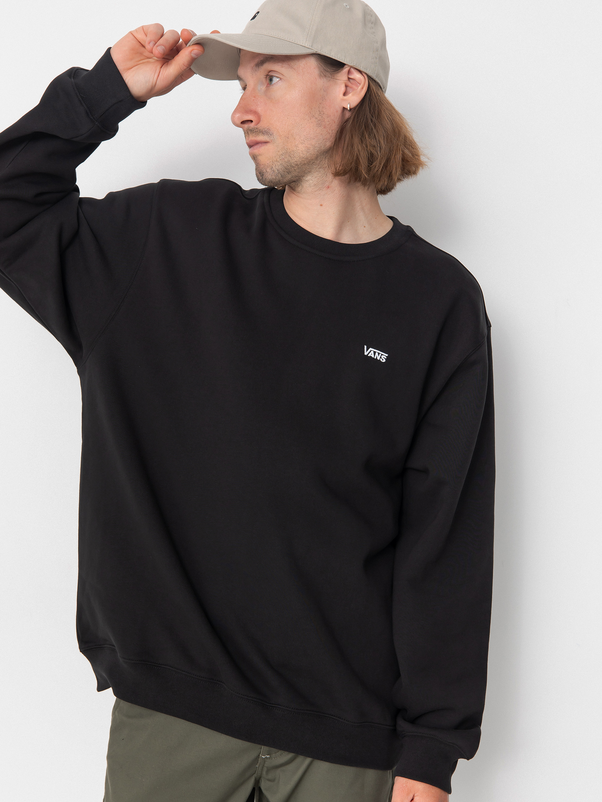 Суитшърт Vans Left Chest II Loose Crew (black)