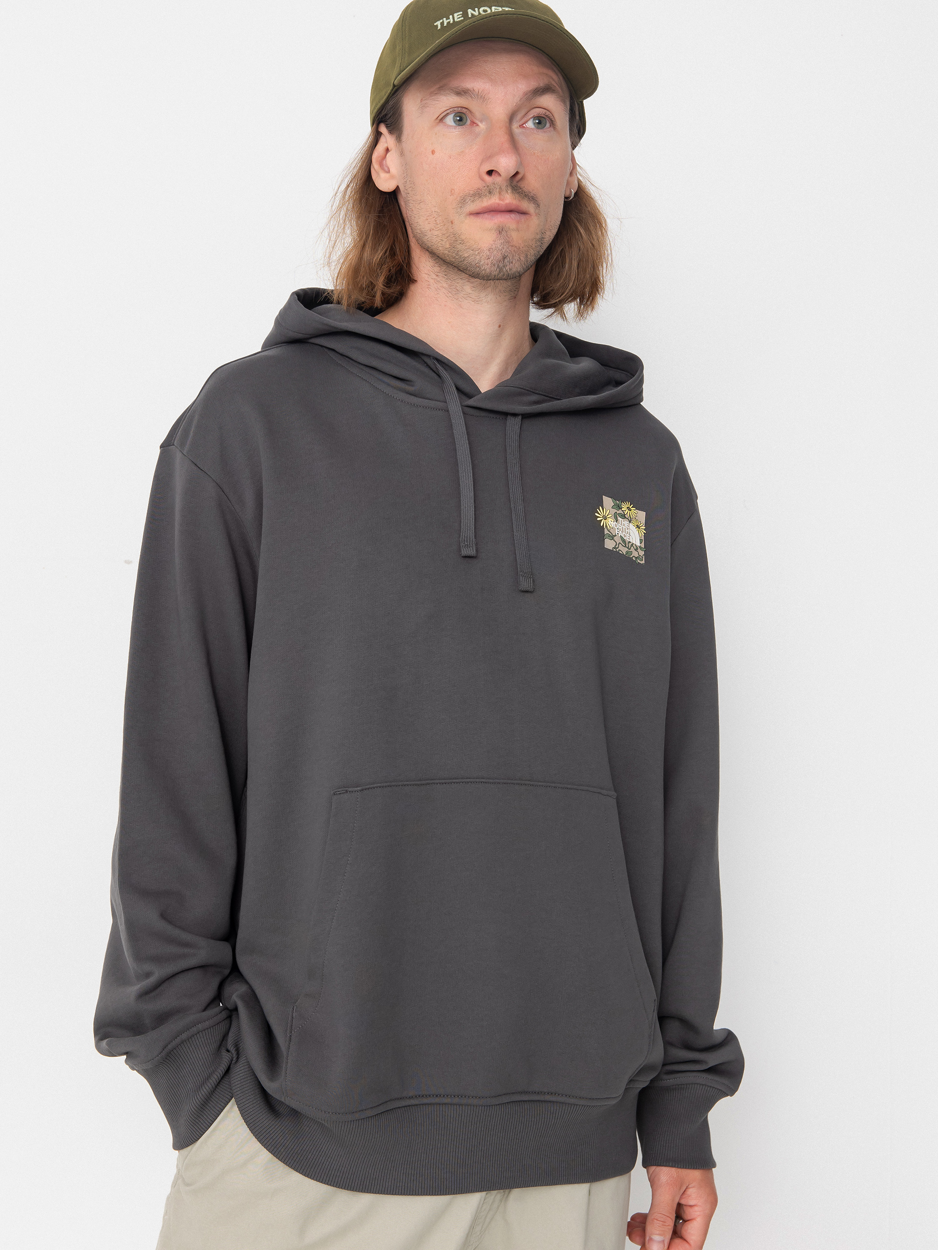 Суитшърт с качулка The North Face Connect Relaxed Graphic HD (anthracite grey)