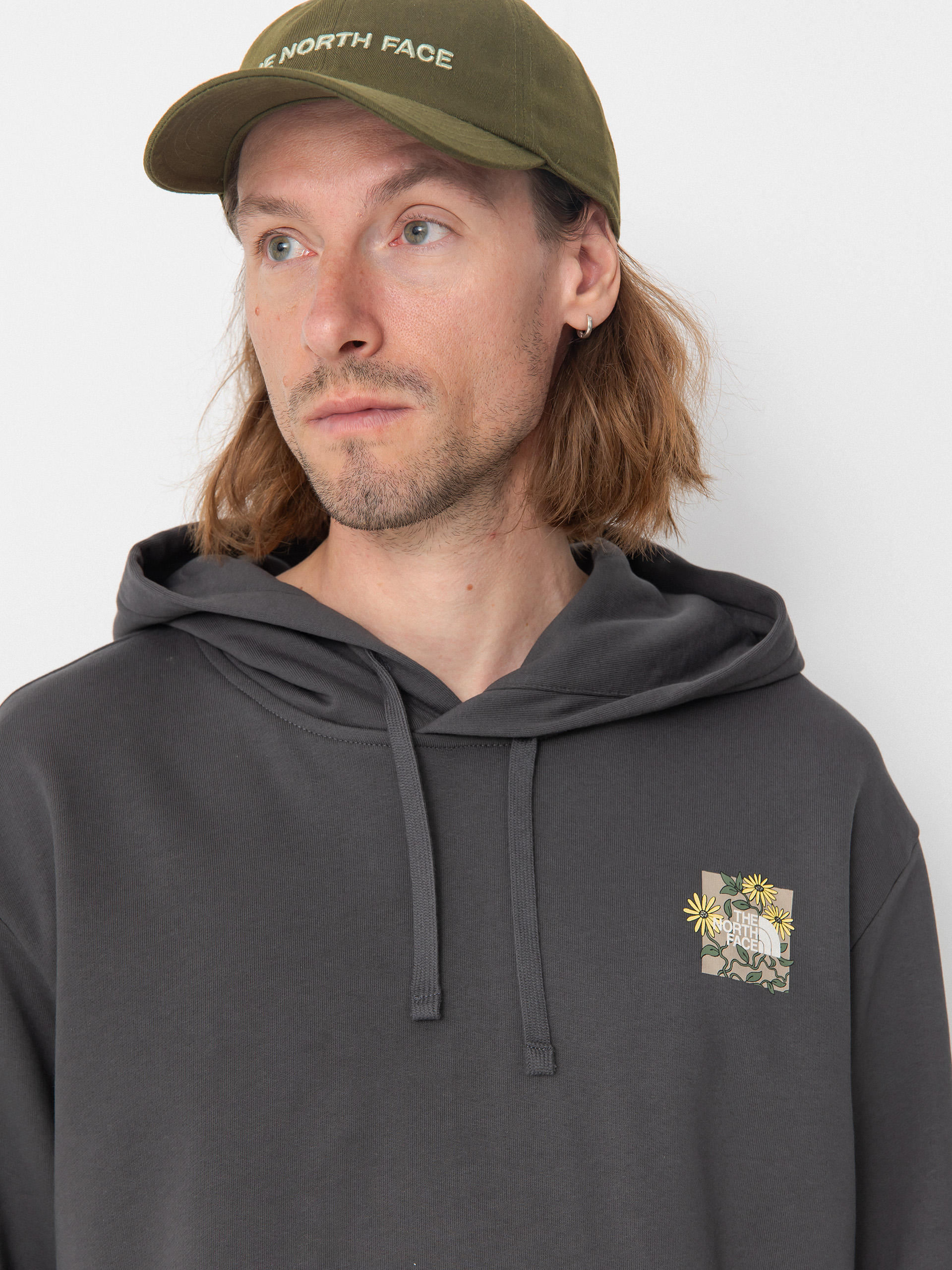 Суитшърт с качулка The North Face Connect Relaxed Graphic HD (anthracite grey)