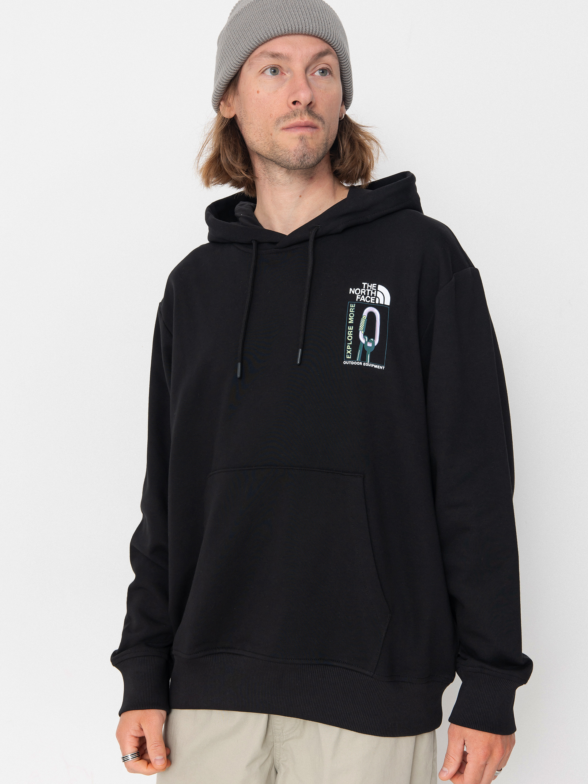 Суитшърт с качулка The North Face Explore Gear Relaxed HD (tnf black)