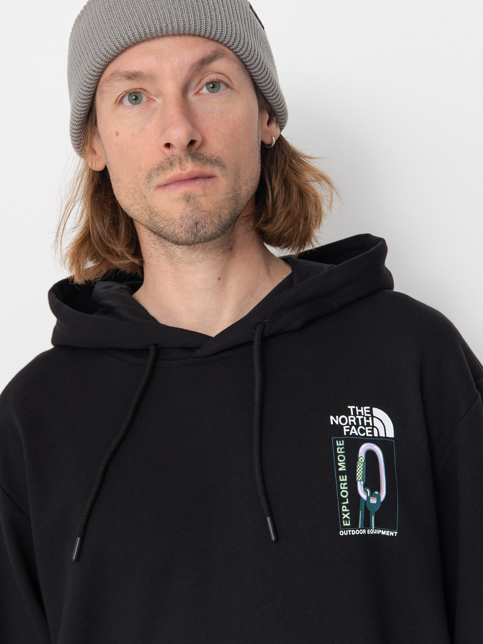 Суитшърт с качулка The North Face Explore Gear Relaxed HD (tnf black)