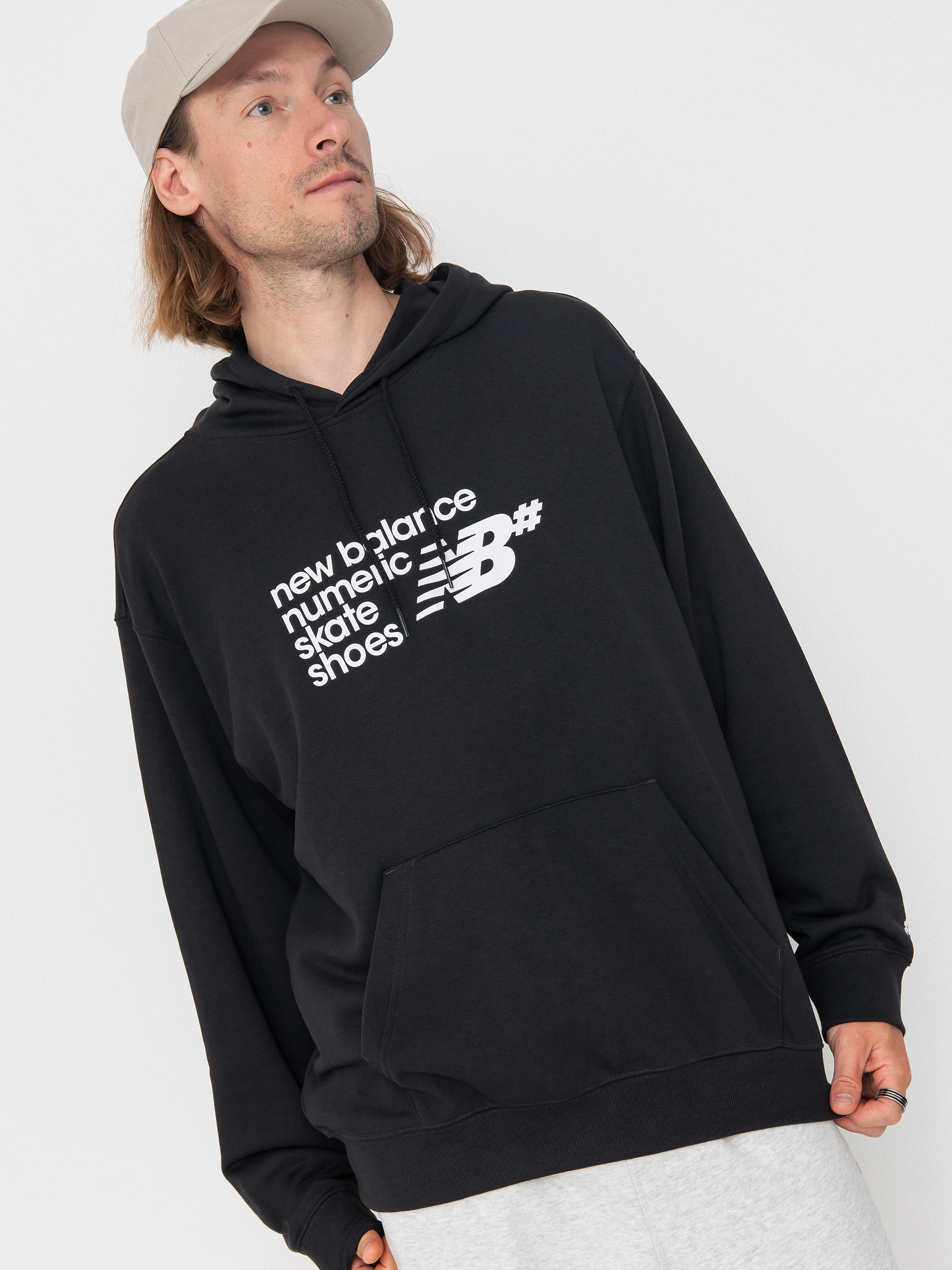 Суитшърт с качулка New Balance Numeric HD (black)