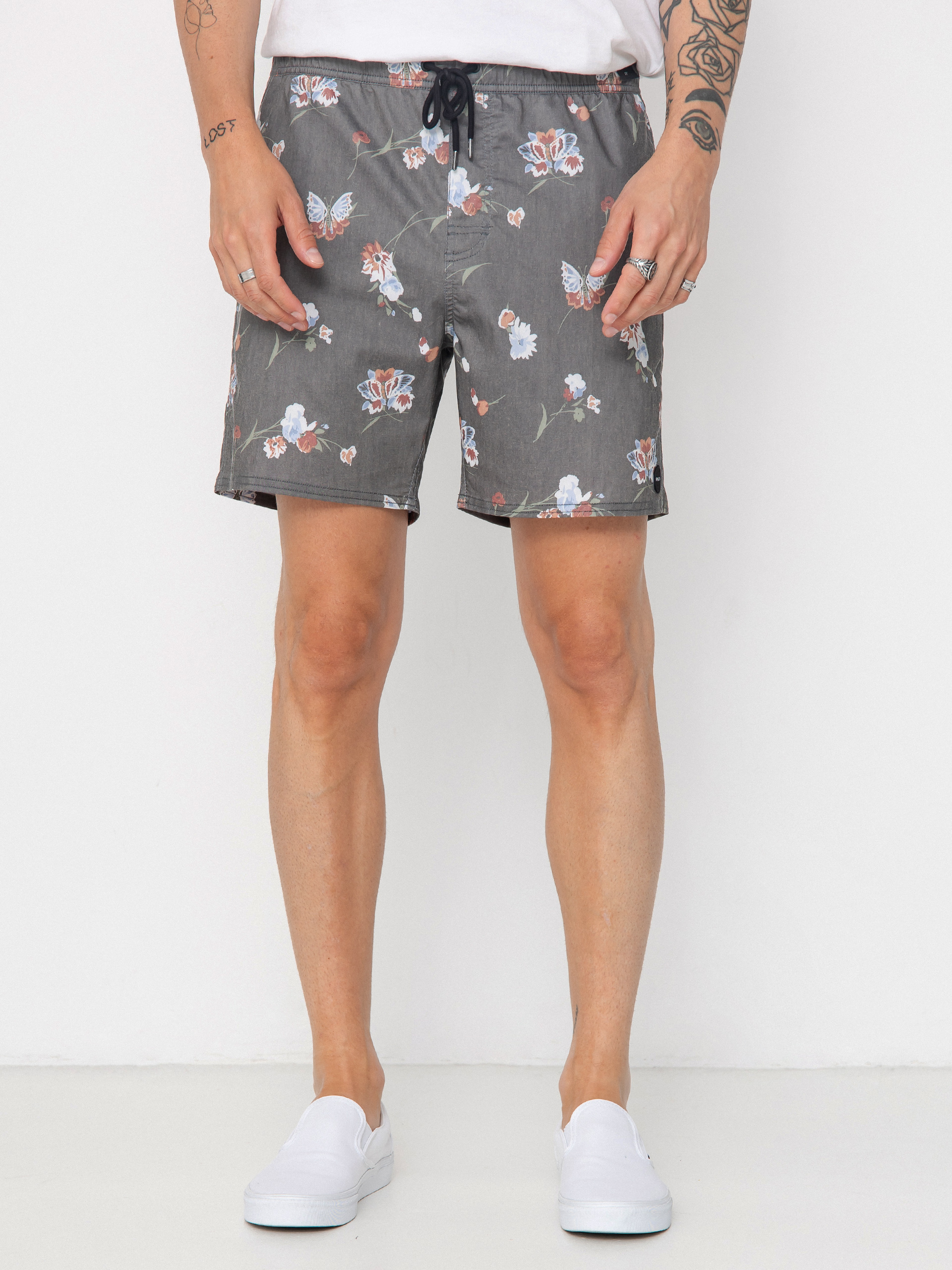 Къси панталони RVCA Barnes Elastic Short 17 (black floral print)