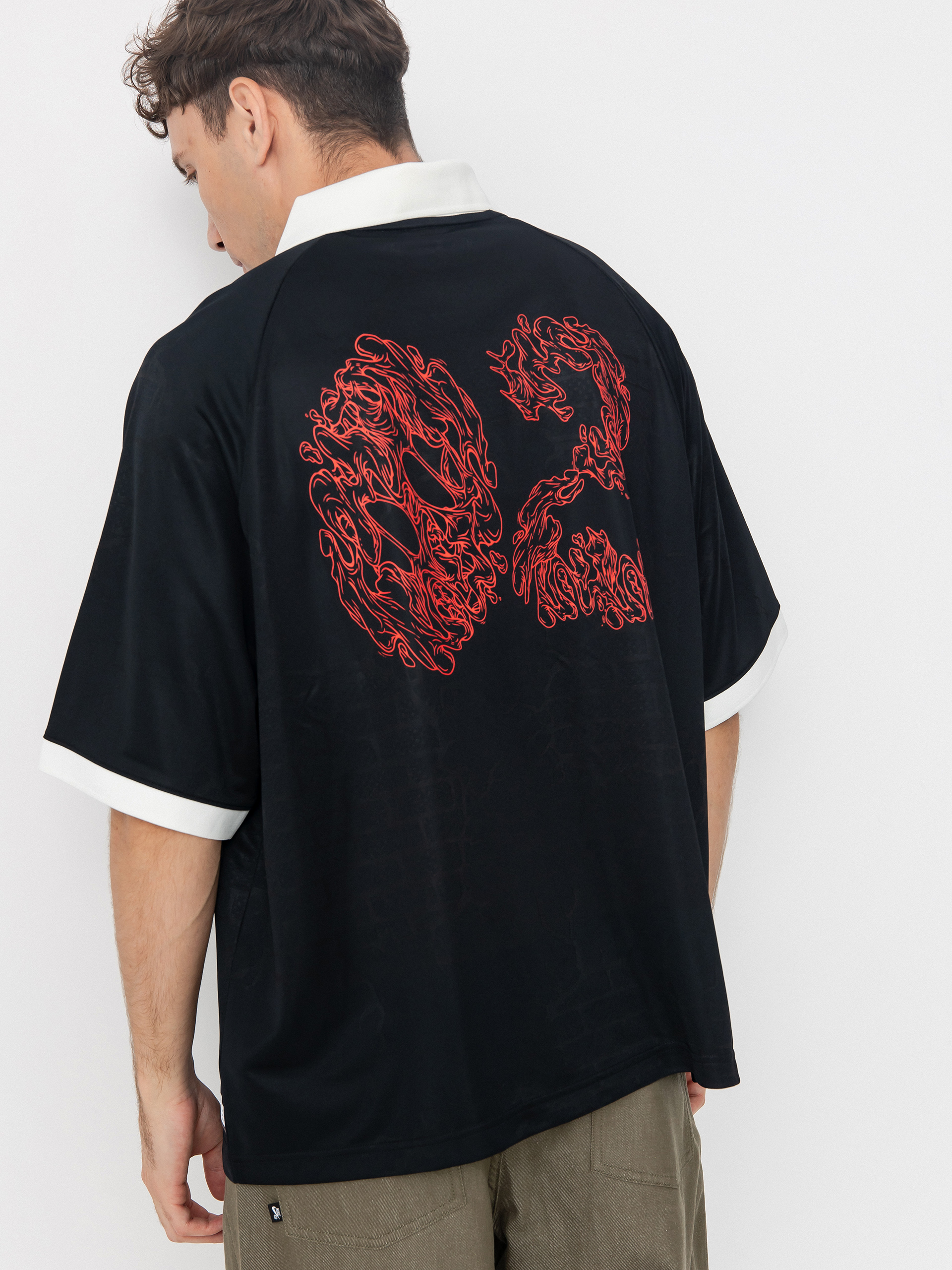 Тениска с яка Nike SB DF Jacquard Jersey (black/sail)