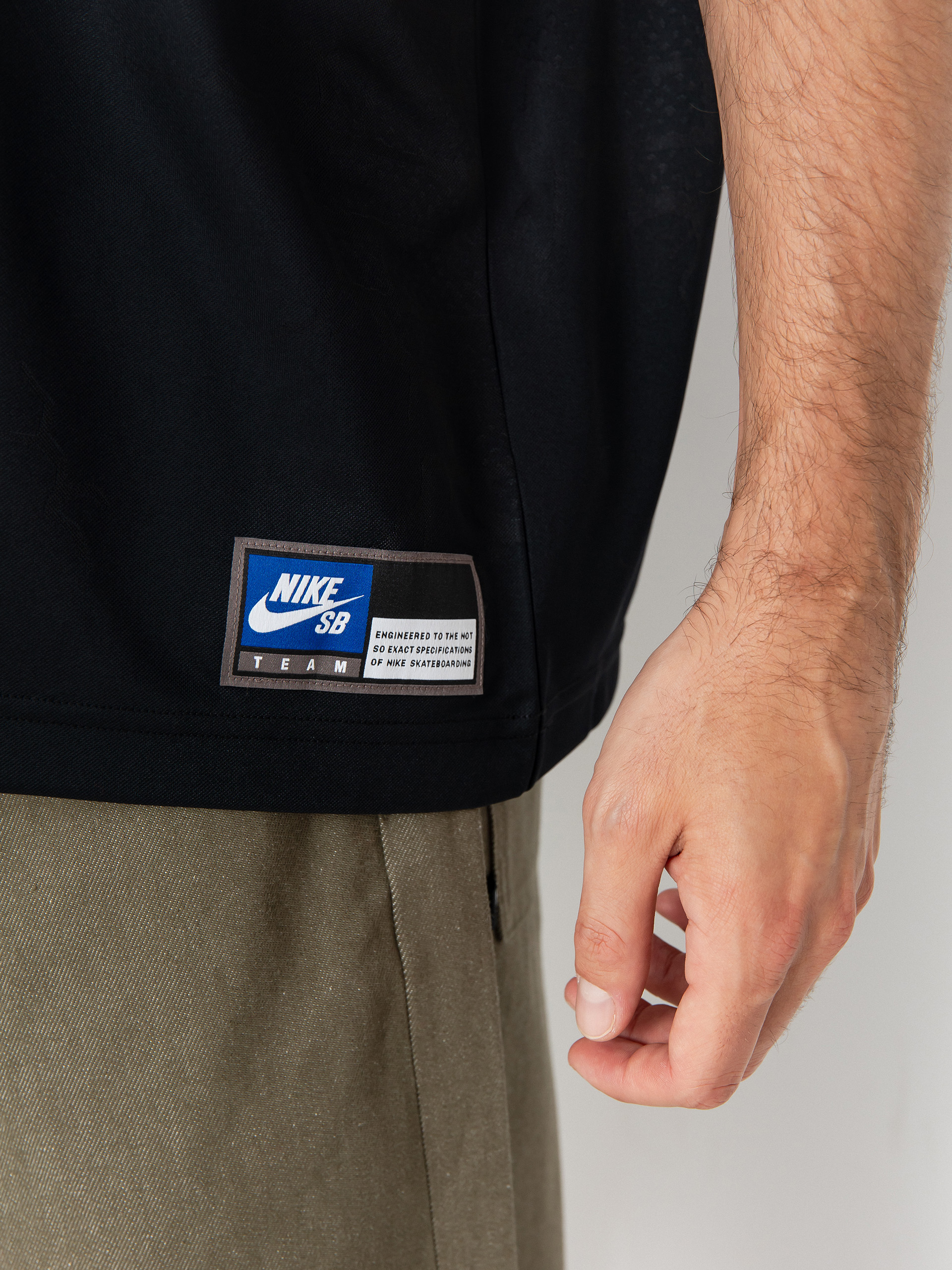 Тениска с яка Nike SB DF Jacquard Jersey (black/sail)