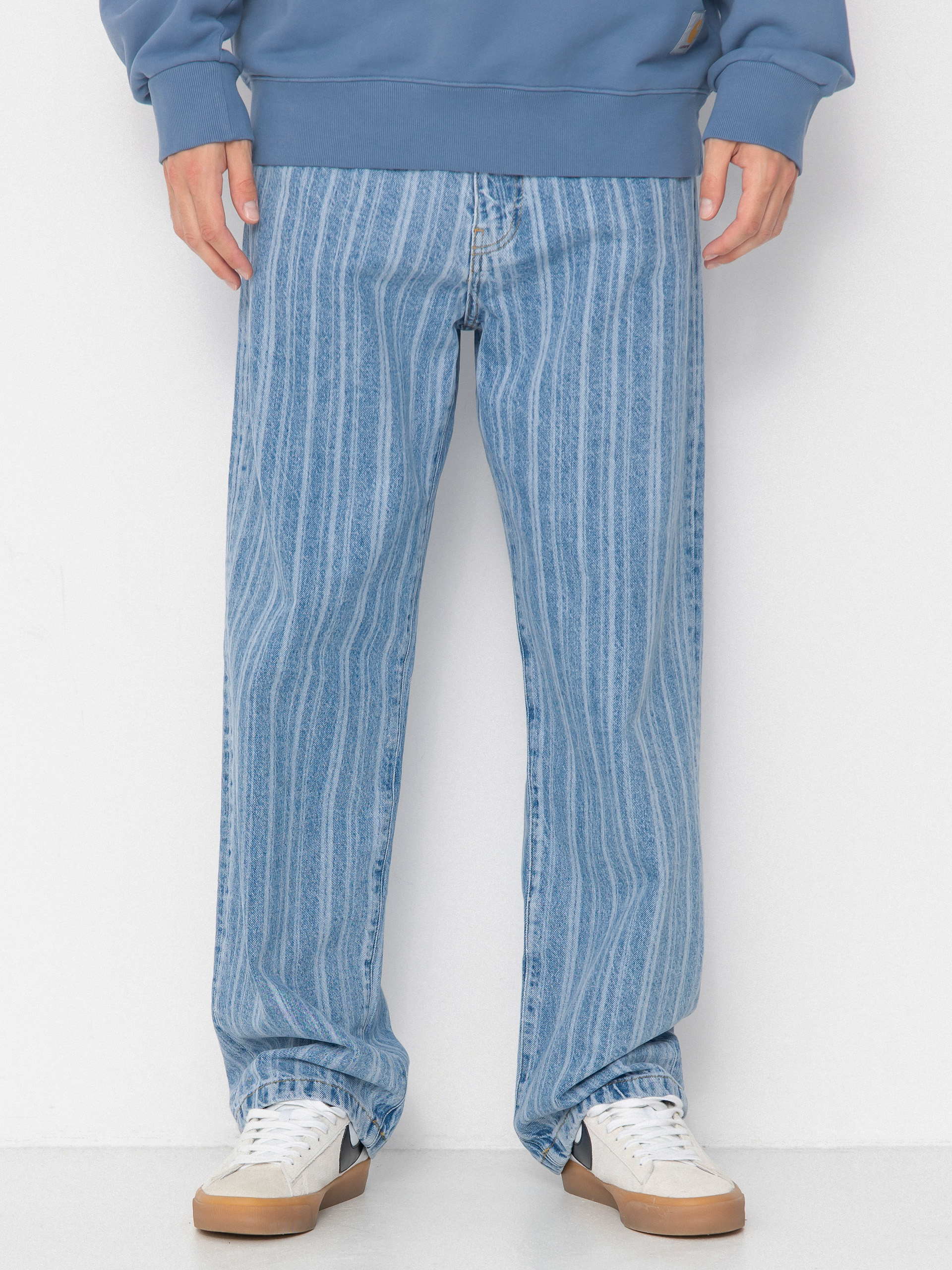 u041fu0430u043du0442u0430u043bu043eu043du0438 Carhartt WIP Rylan (rylan stripe/blue/stone bleached)