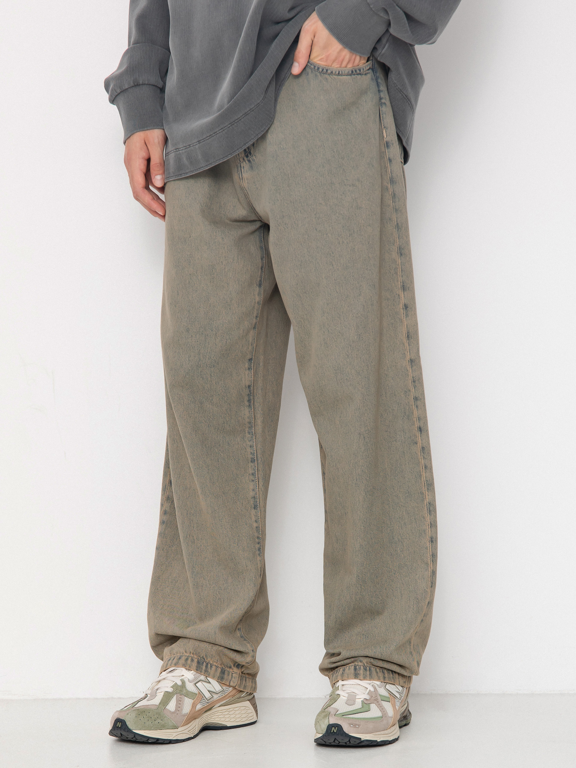 Панталони Carhartt WIP Landon (blue/leather/garment dyed)