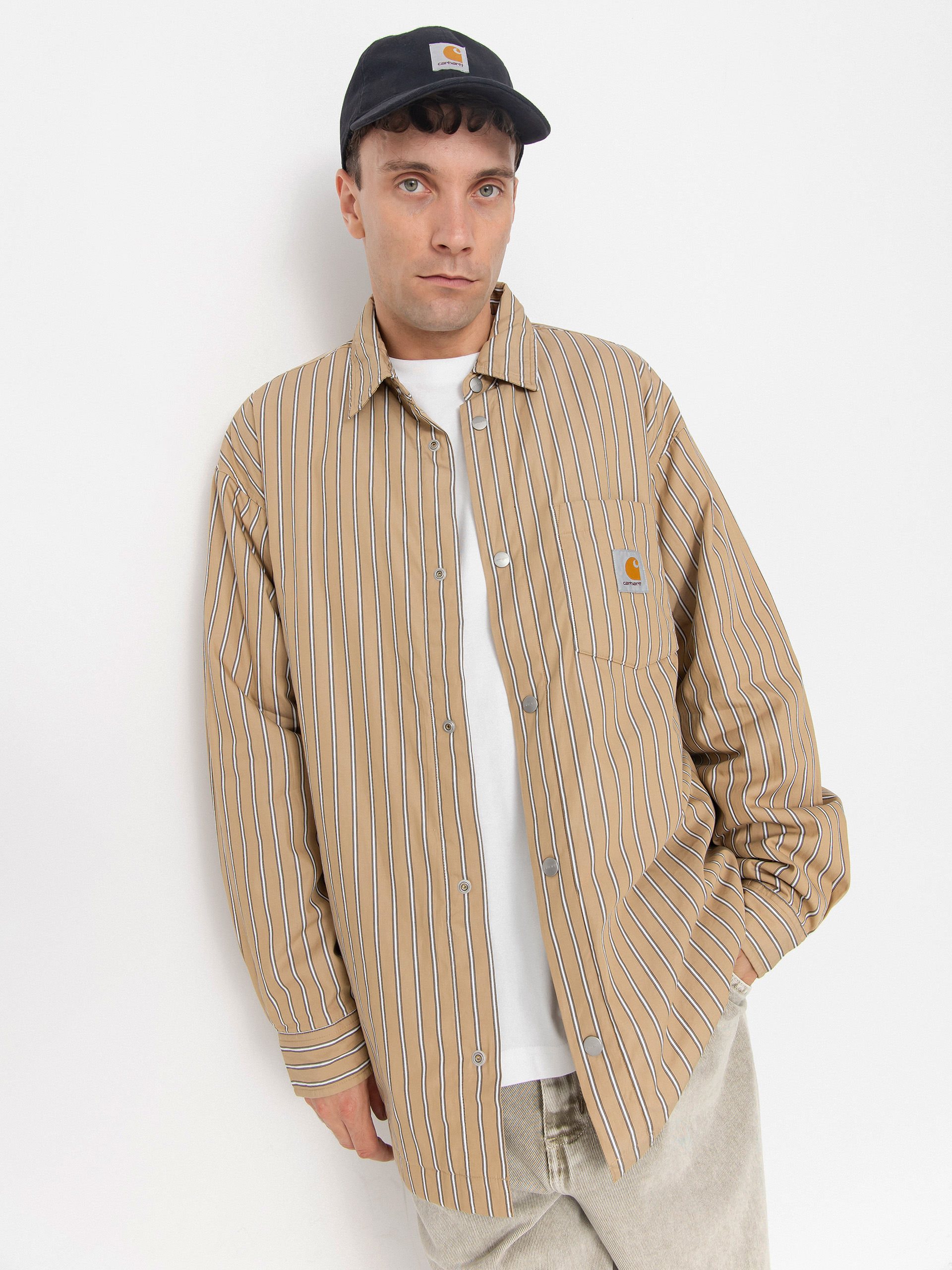 Яке Carhartt WIP Grimsby (grimsby stripe/dusty h brown)