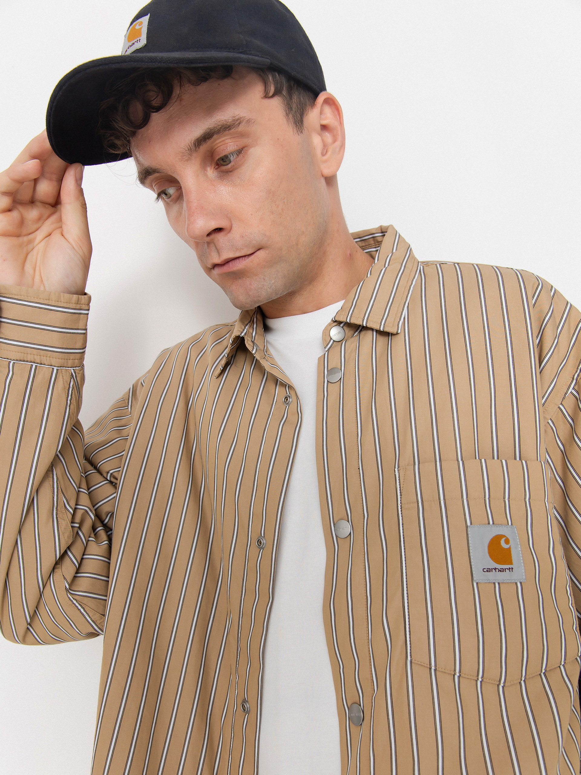 Яке Carhartt WIP Grimsby (grimsby stripe/dusty h brown)